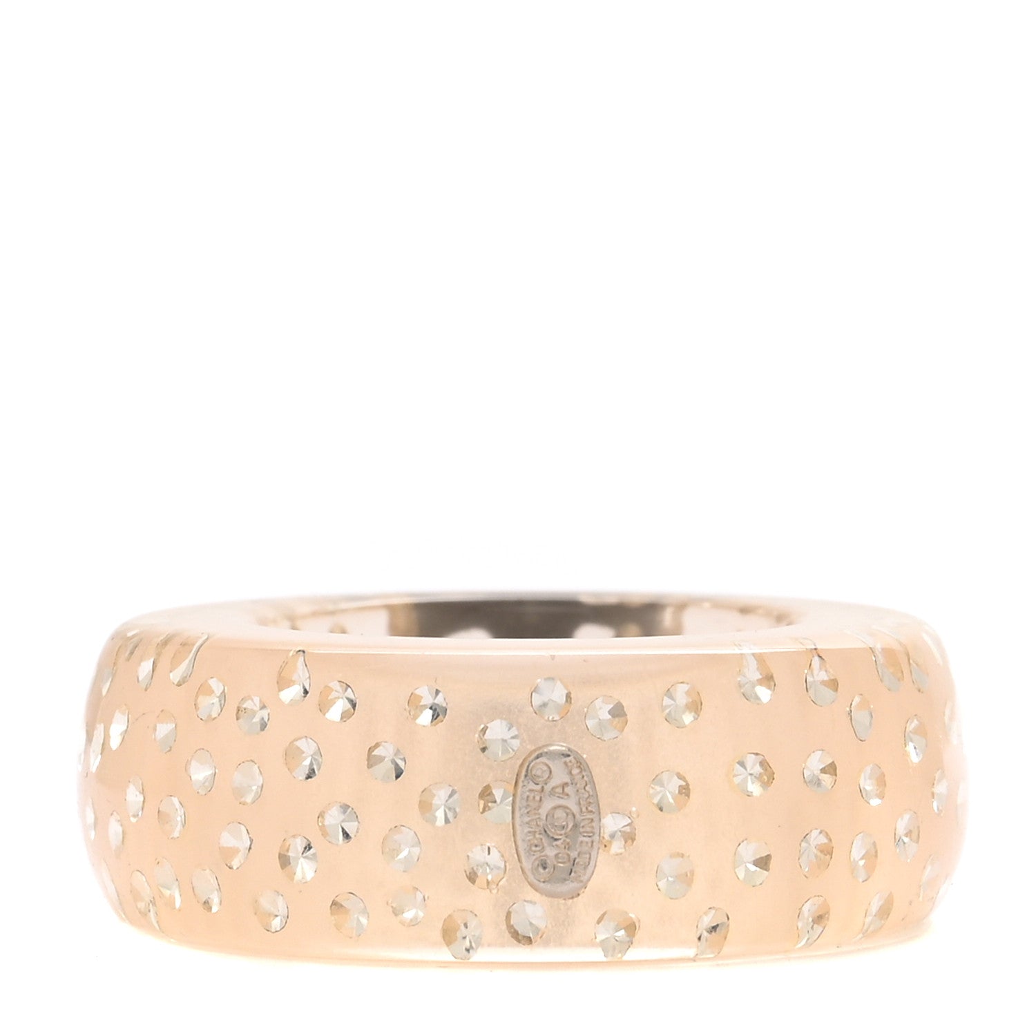 Lucite Crystal CC Ring