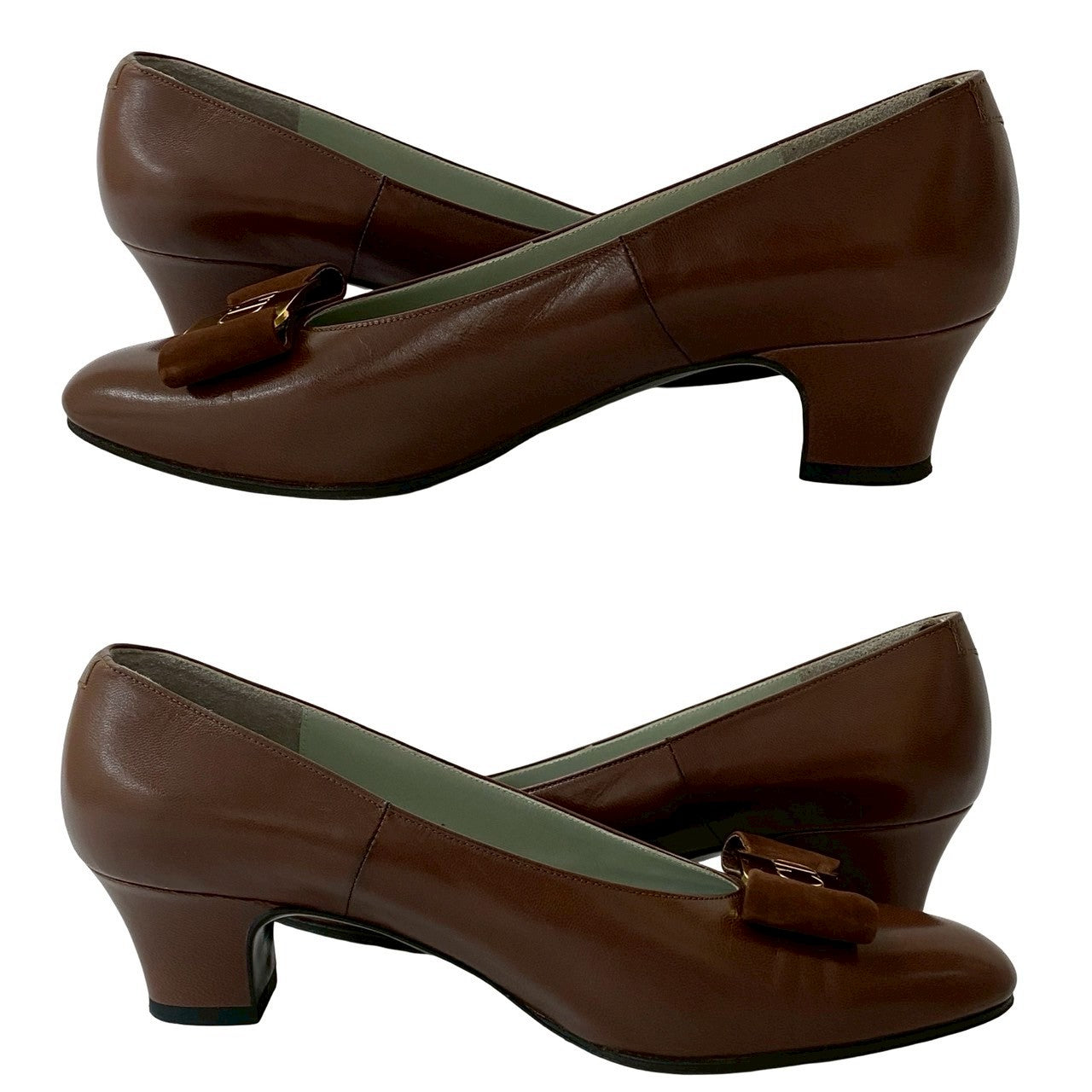 Christian Dior CD Logo Ribbon Leather Pumps