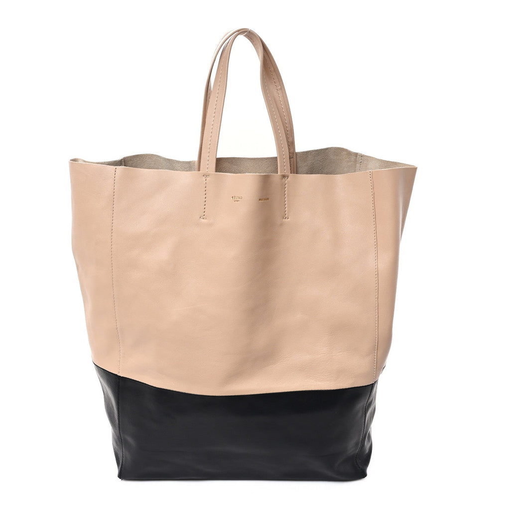 Lambskin Horizontal Bi-Cabas Nude Black