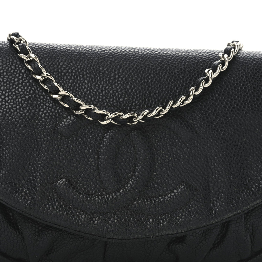 Caviar Half Moon Wallet On Chain WOC Black