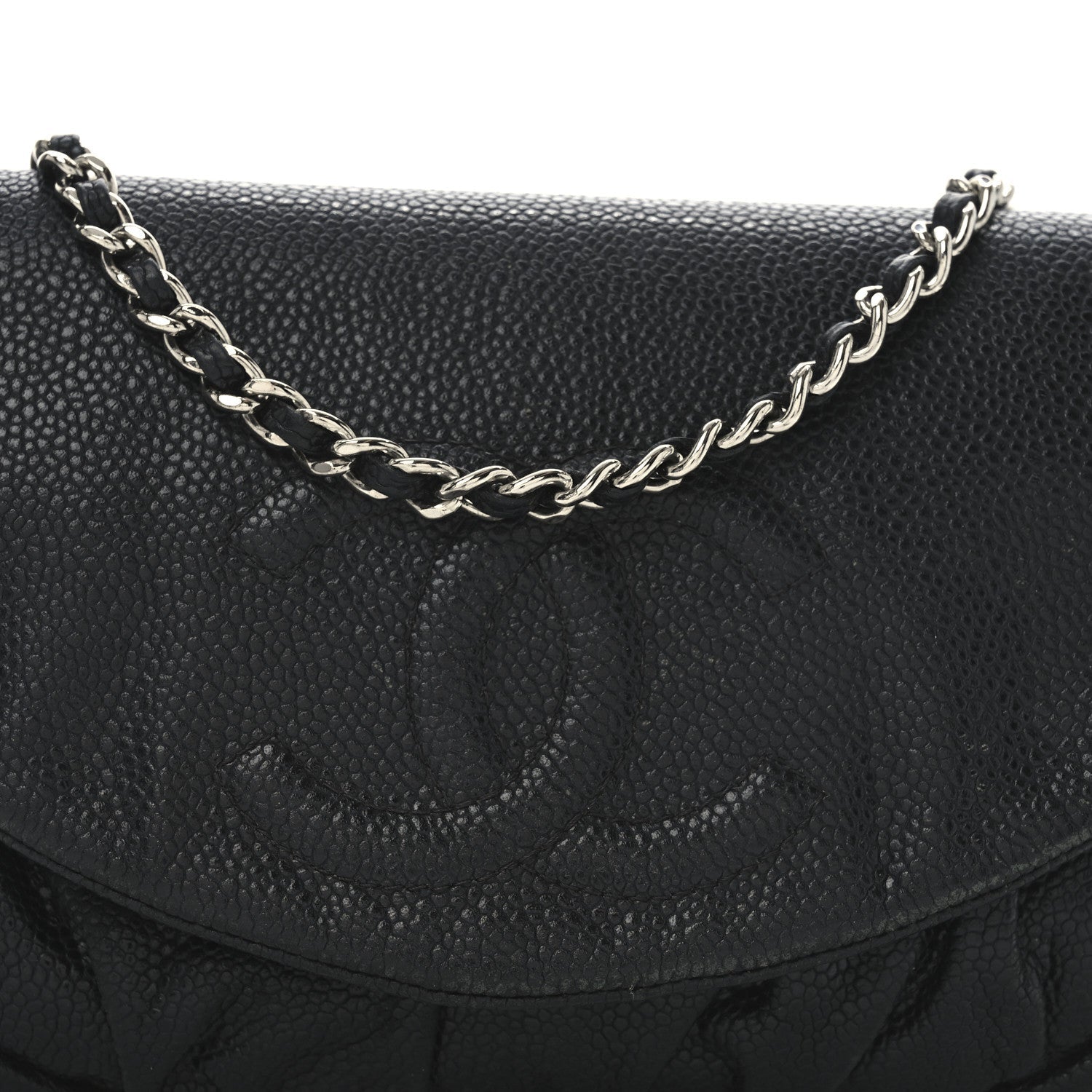 Caviar Half Moon Wallet On Chain WOC Black