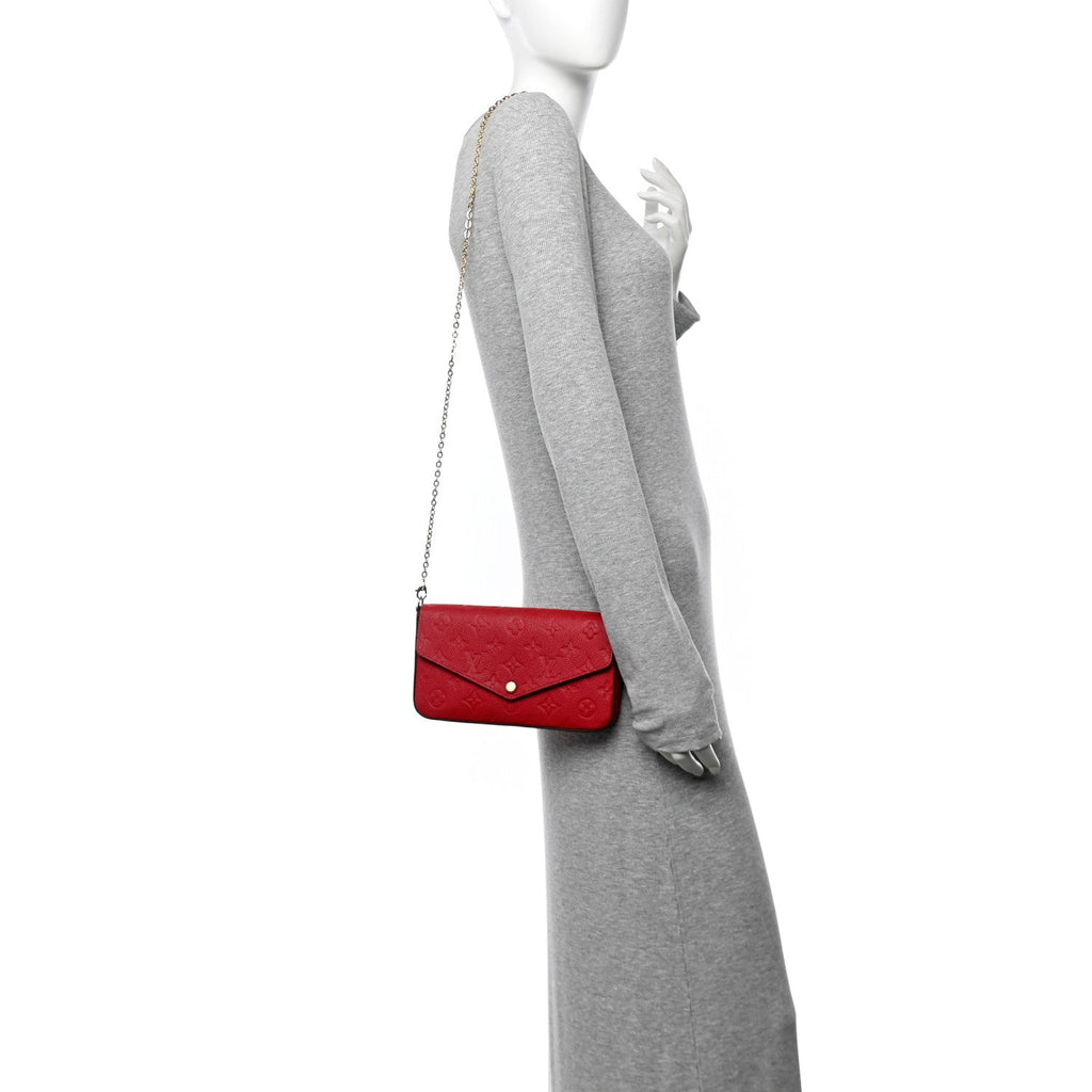 Empreinte Pochette Felicie Chain Wallet Scarlet