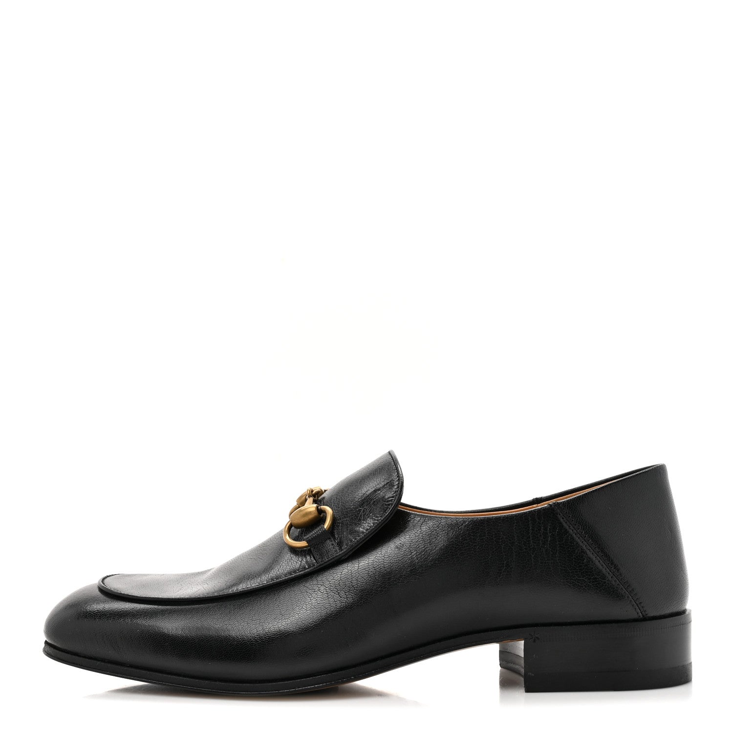 Goatskin Mens Horsebit Loafers 7 Black
