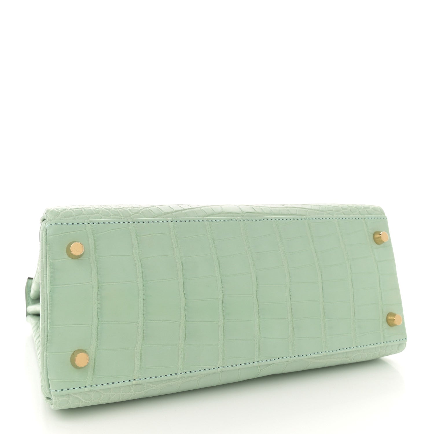 Matte Alligator Kelly Retourne 28 Vert D'eau