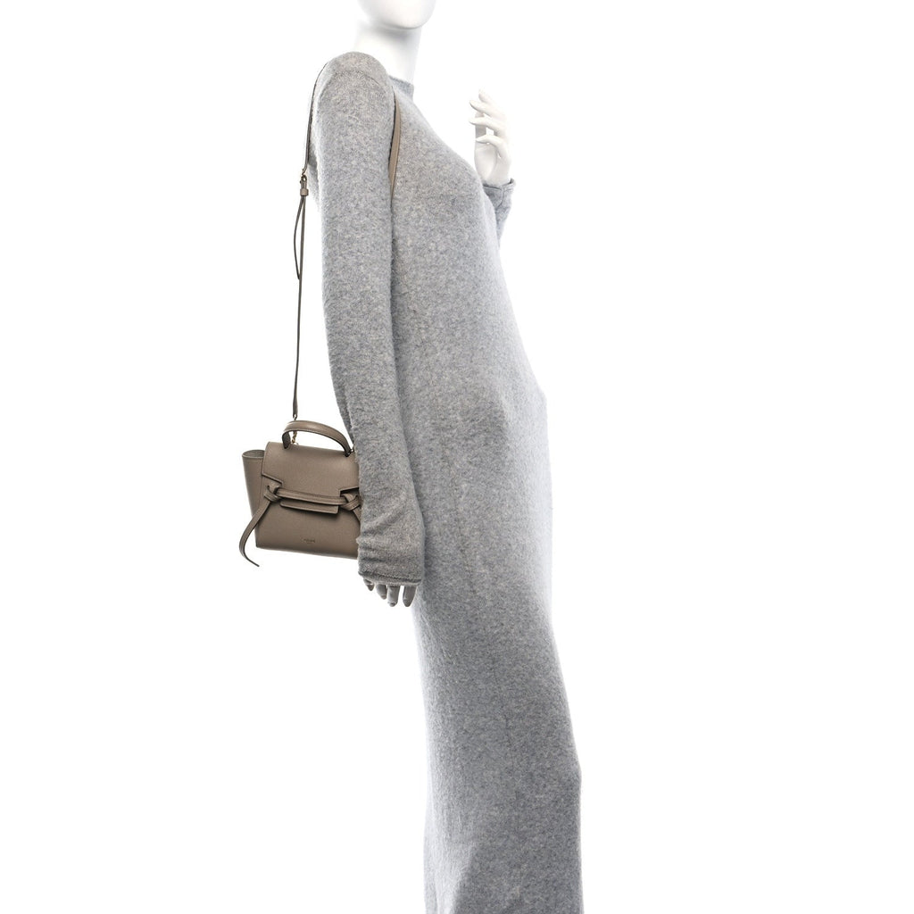 Grained Calfskin Pico Belt Bag Light Taupe