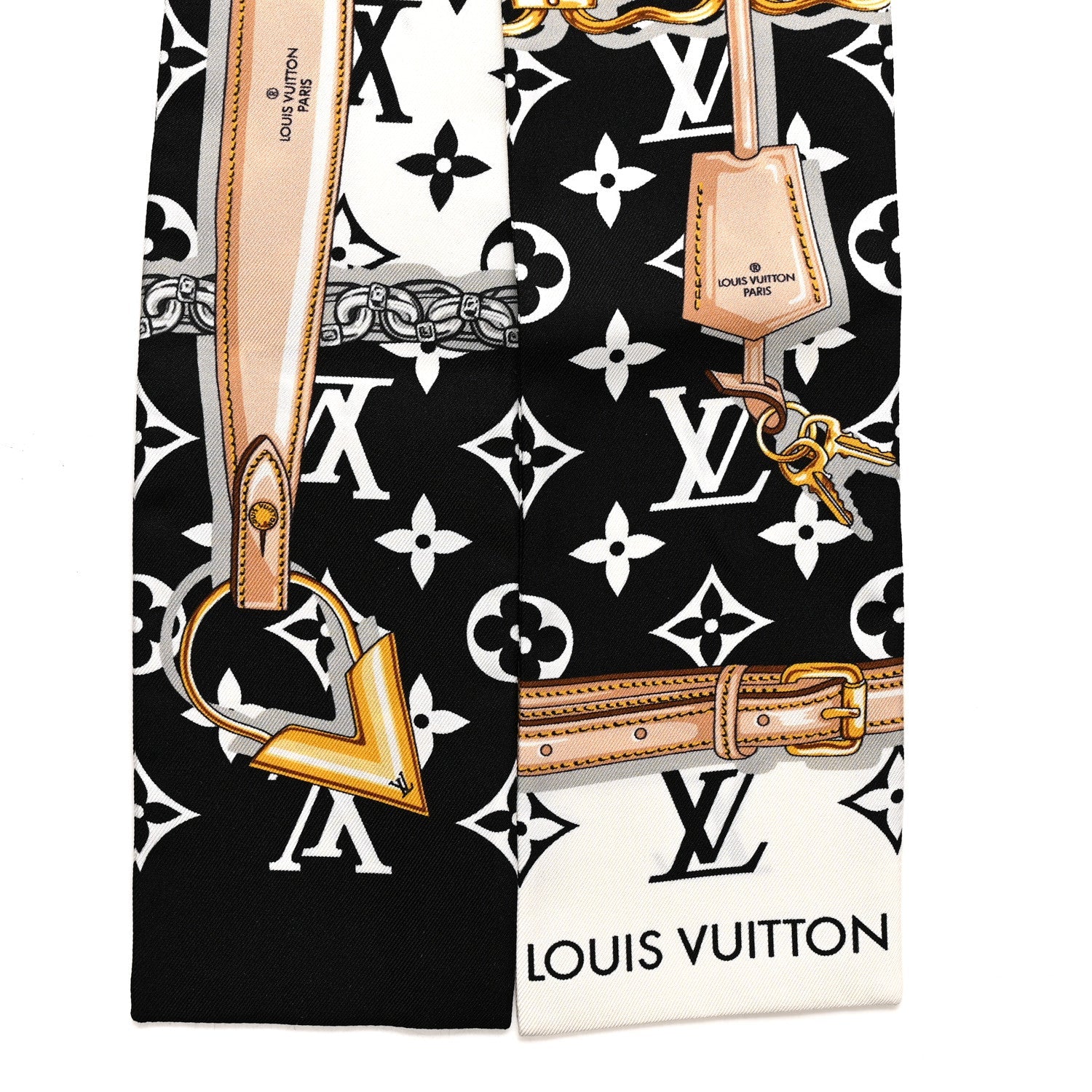 Silk Monogram Confidential Bandeau Black