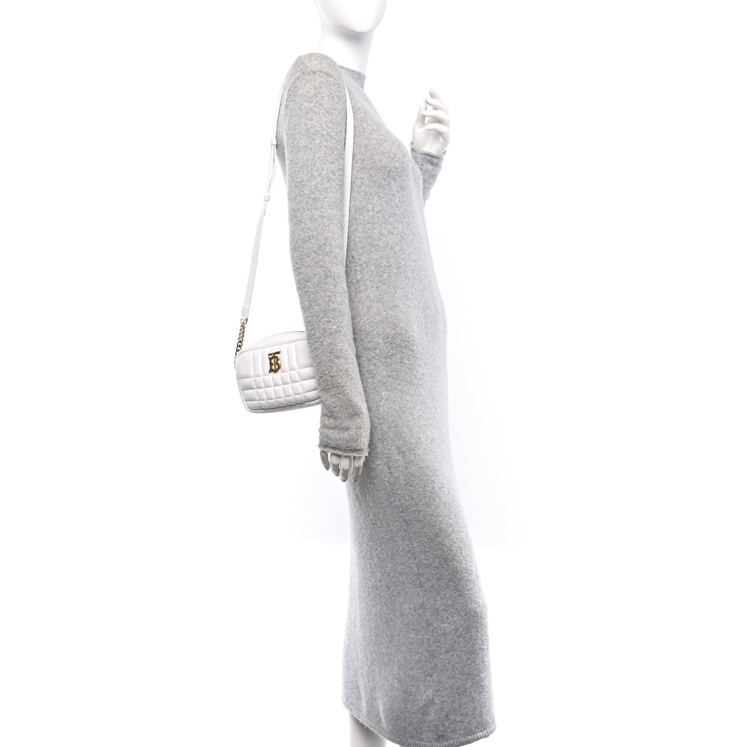 Lambskin Quilted Mini Lola Camera Bag White
