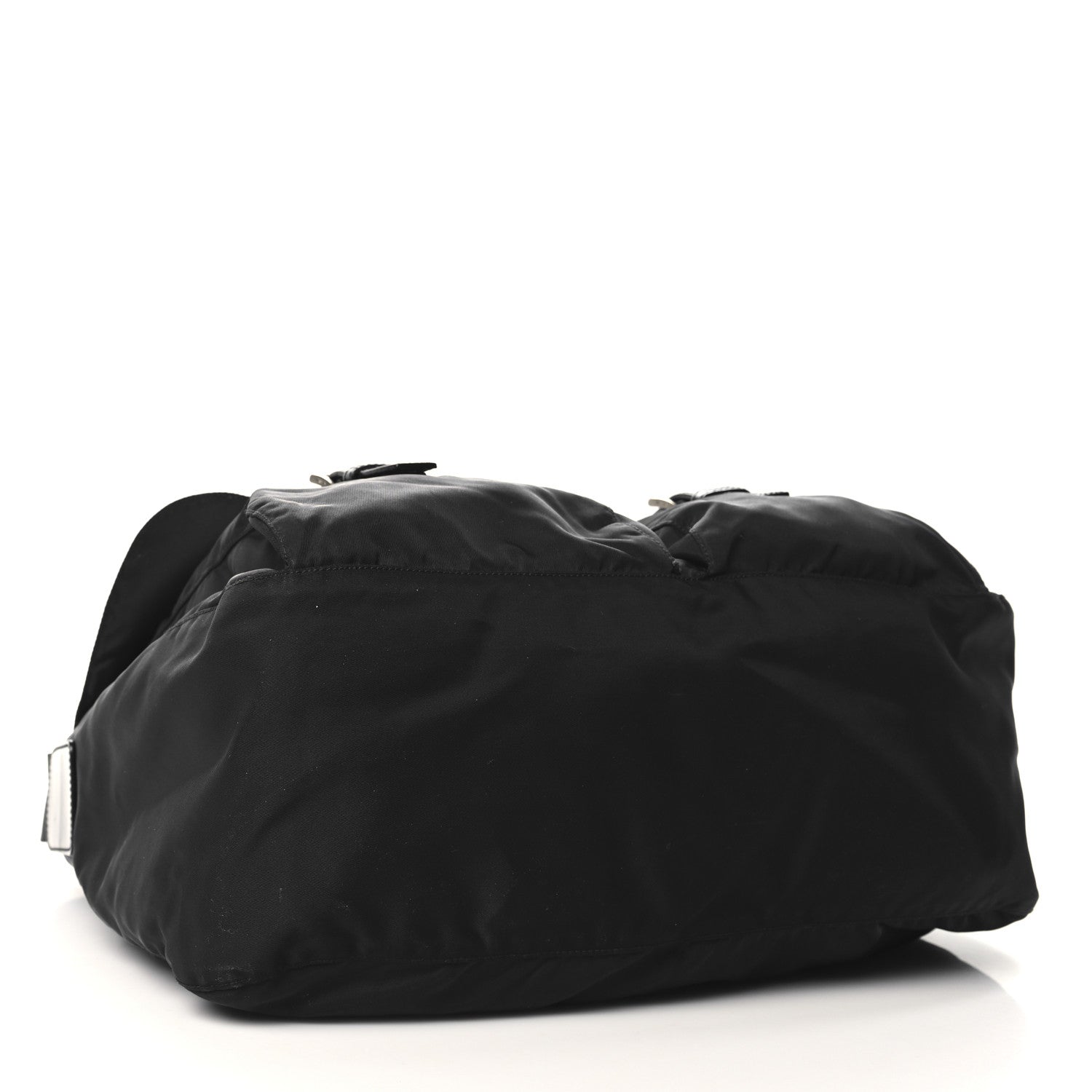 Tessuto Nylon Saffiano Vela Messenger Bag Black