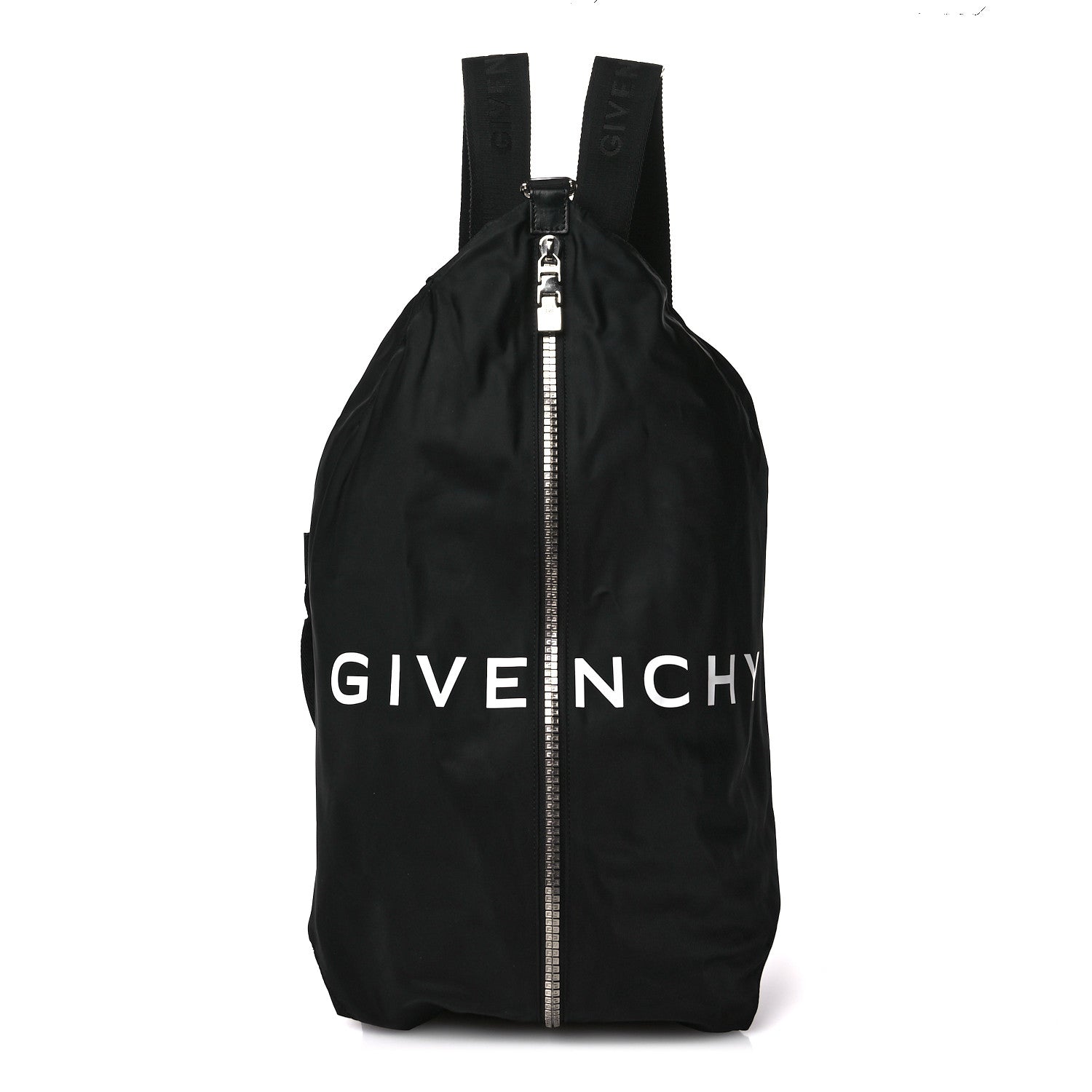 Nylon G-Zip Duffle Backpack Black