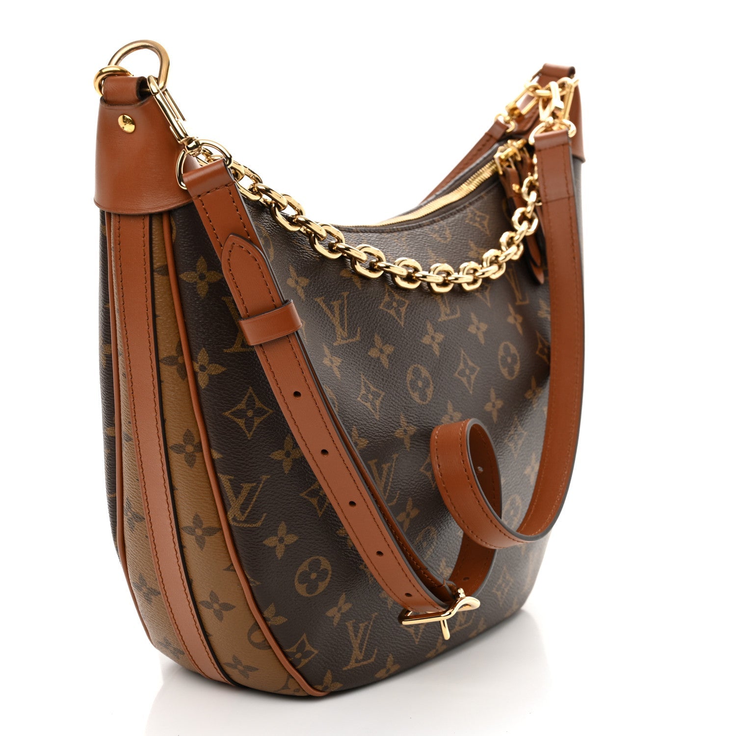 Reverse Monogram Loop Hobo