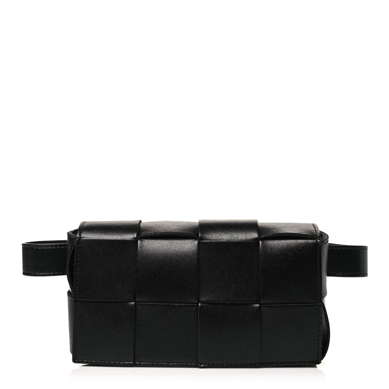 Nappa Maxi Intreccio The Belt Cassette Bag Black
