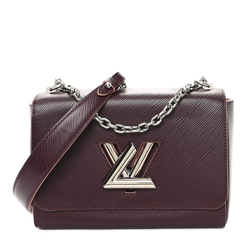 Epi Twist Shoulder Bag MM Prune Rose Poudre