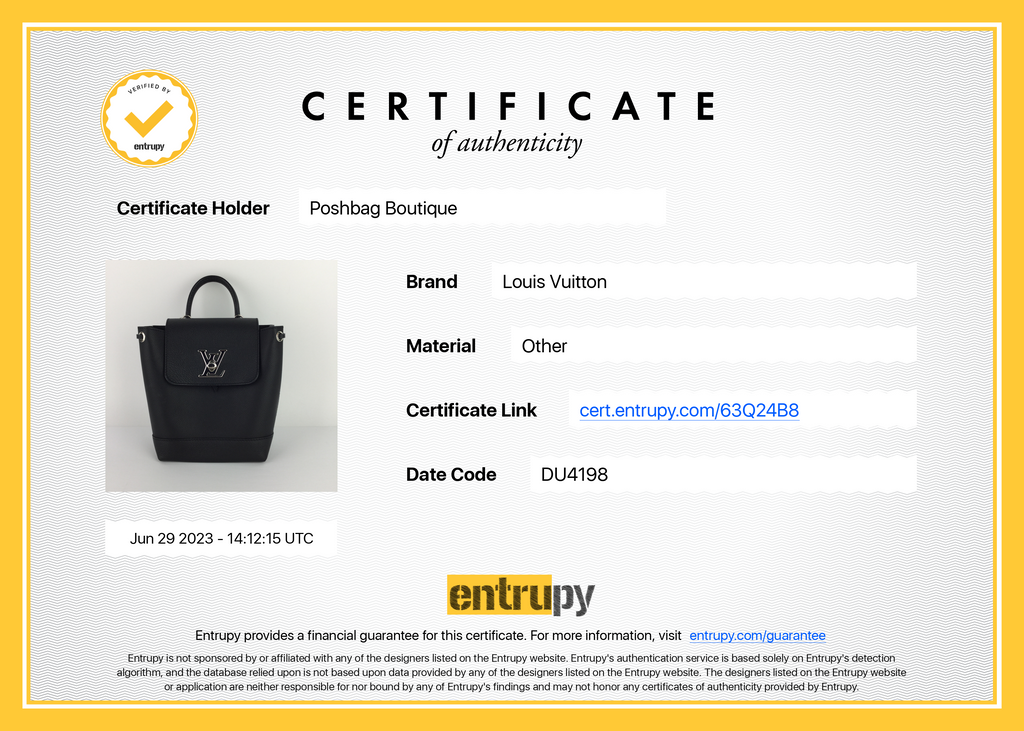 Louis Vuitto LockMe Mini Calfskin Leather Backpack Bag