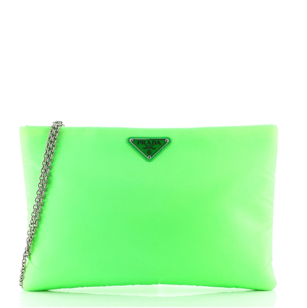 Fluo Chain Clutch Tessuto Large