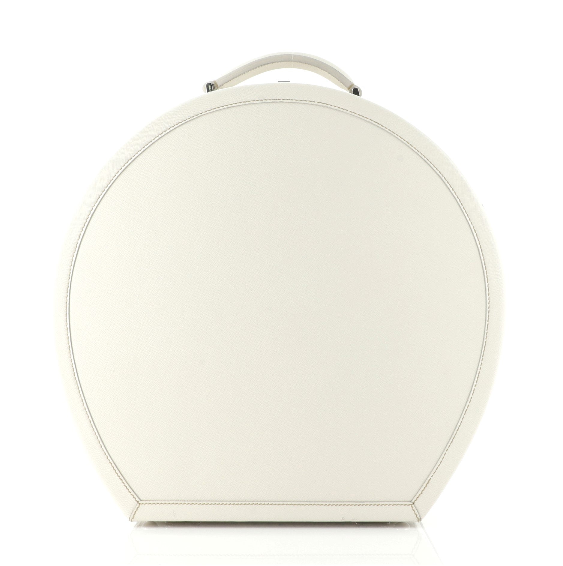 Hard Sided Hat Box Saffiano Leather