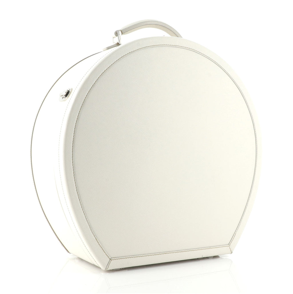 Hard Sided Hat Box Saffiano Leather