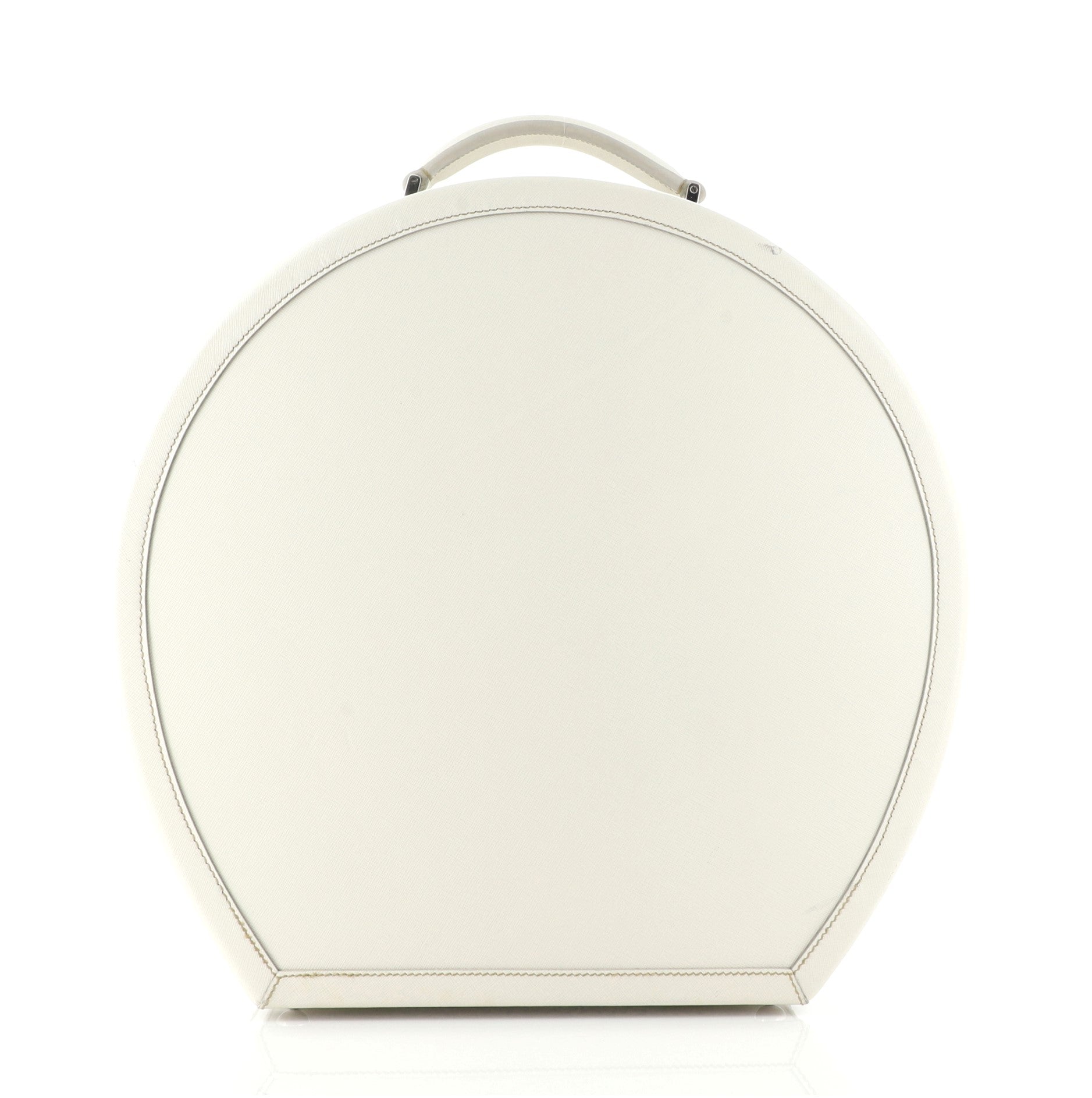 Hard Sided Hat Box Saffiano Leather
