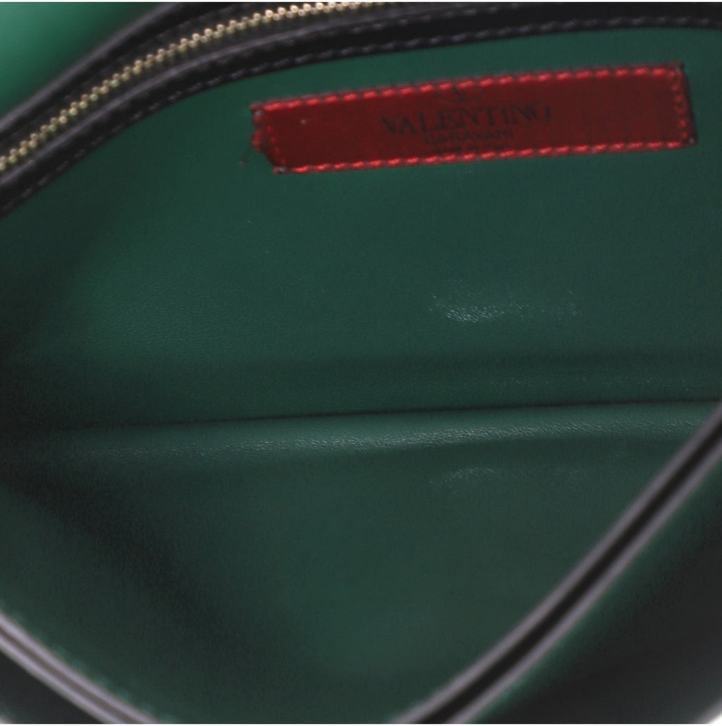 Rockstud Flap Clutch Leather