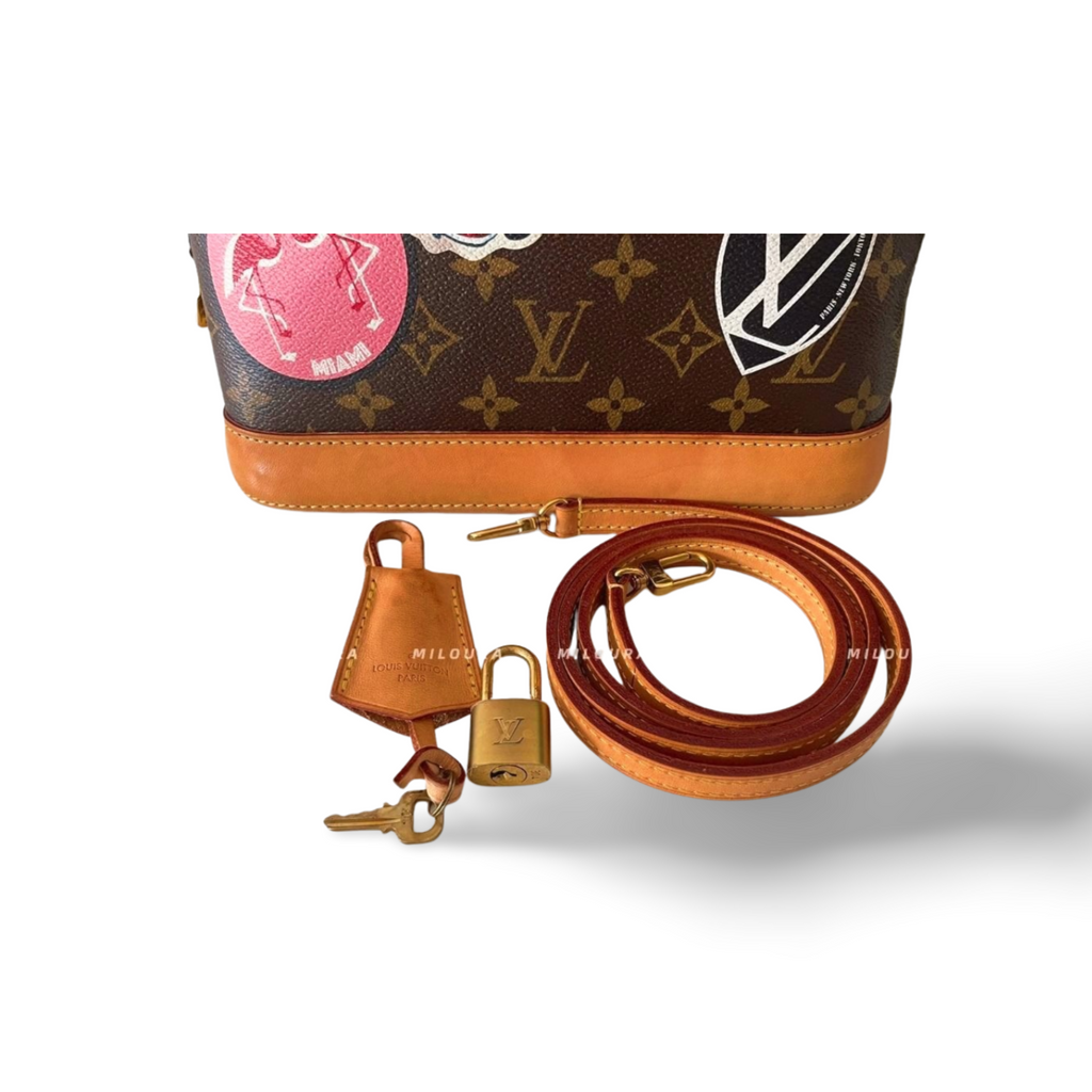 Louis Vuitton Alma BB Monogramm-Canvas Brown Bag Gold Hardware