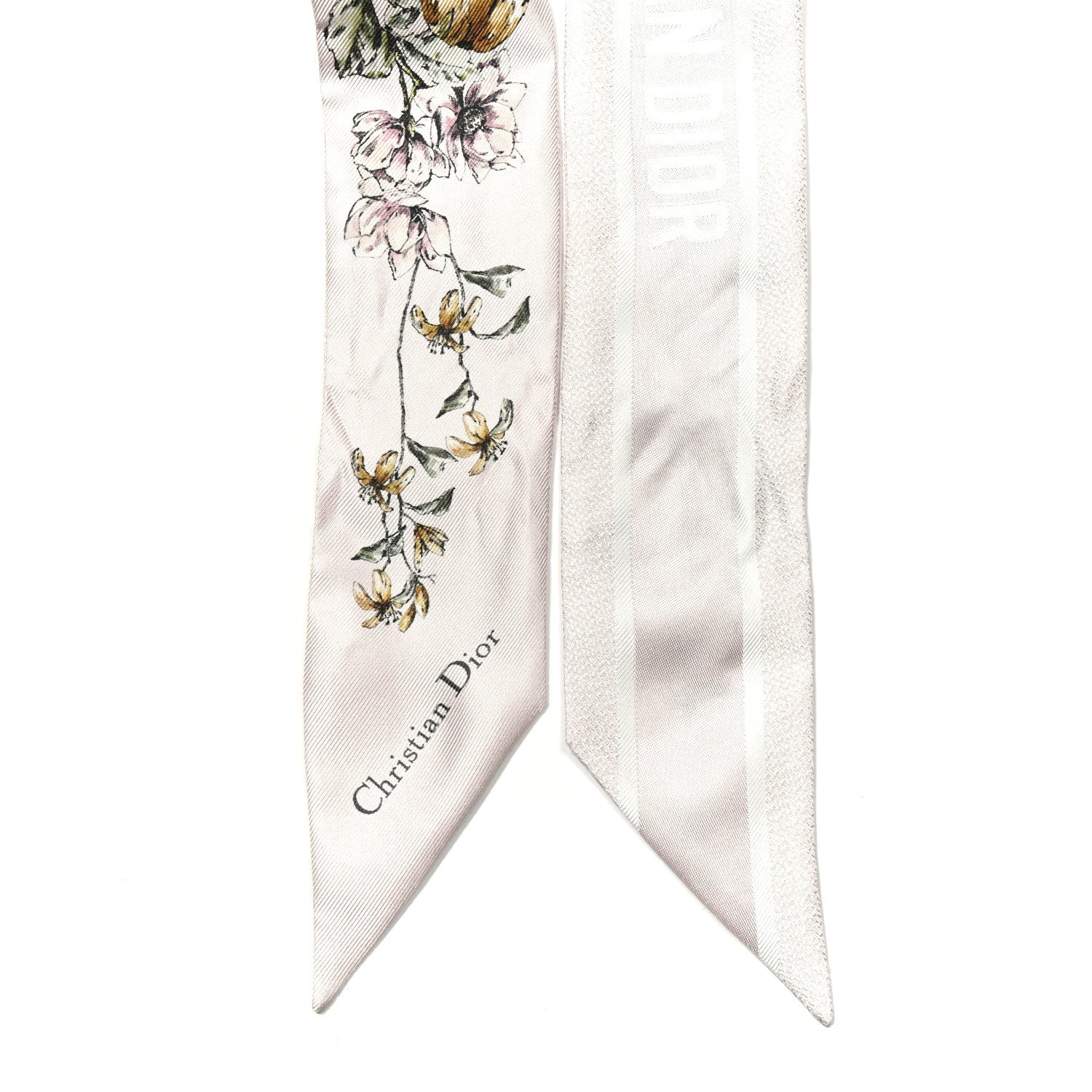 Silk Twill D-Floral Mitzah Scarf Pink