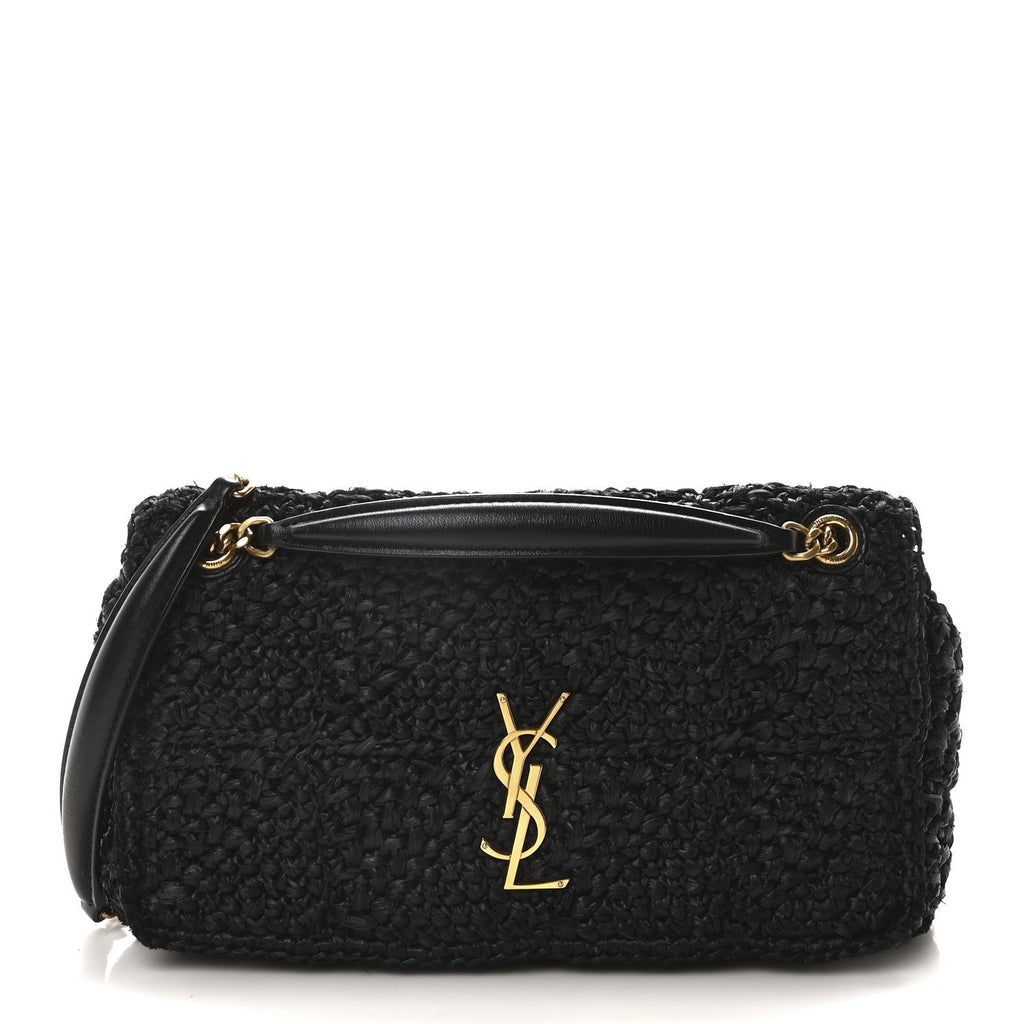Raffia Monogram Medium Jamie Black