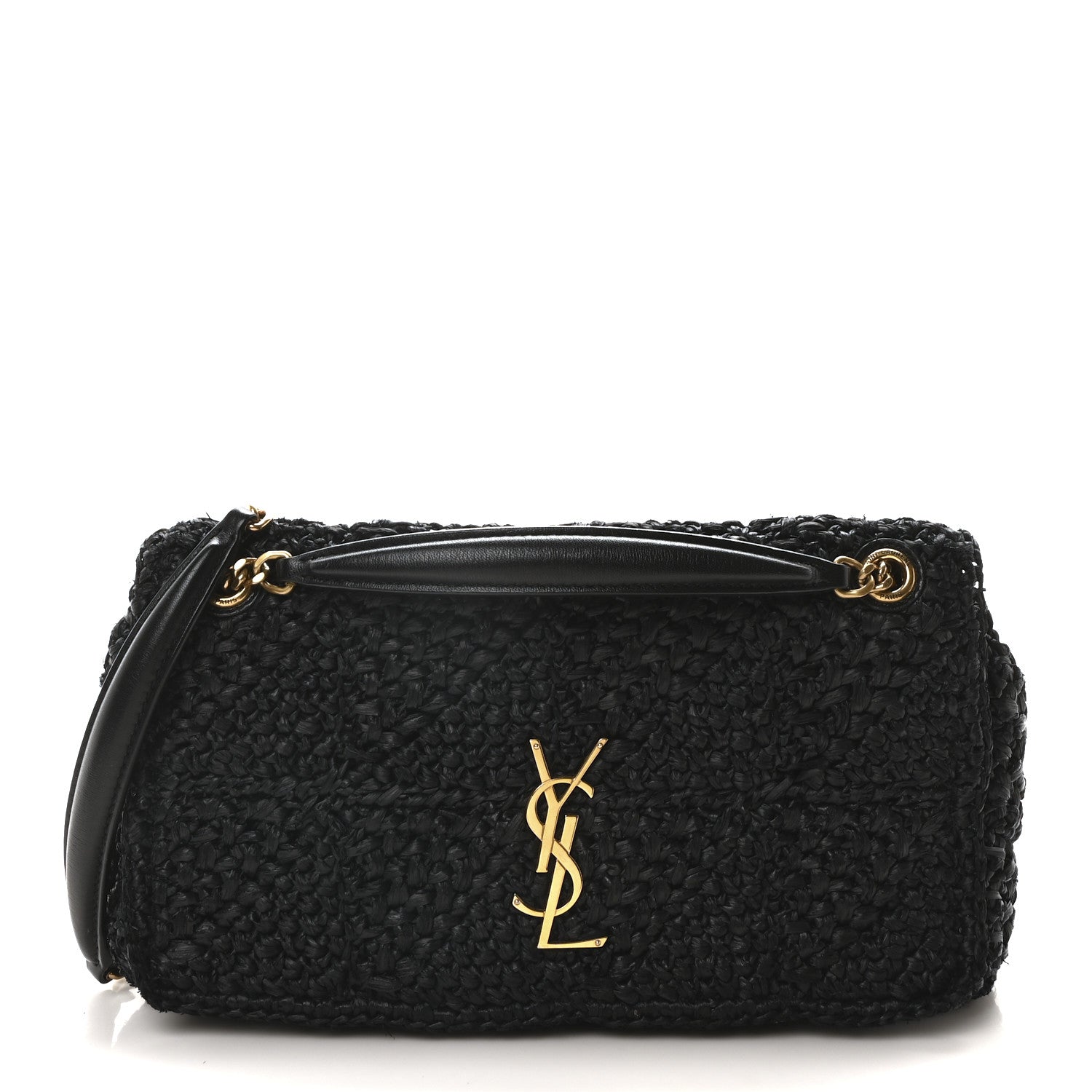 Raffia Monogram Medium Jamie Black
