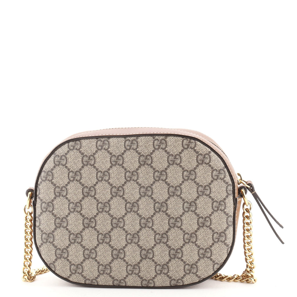 Chain Crossbody Bag Embroidered GG Coated Canvas Mini