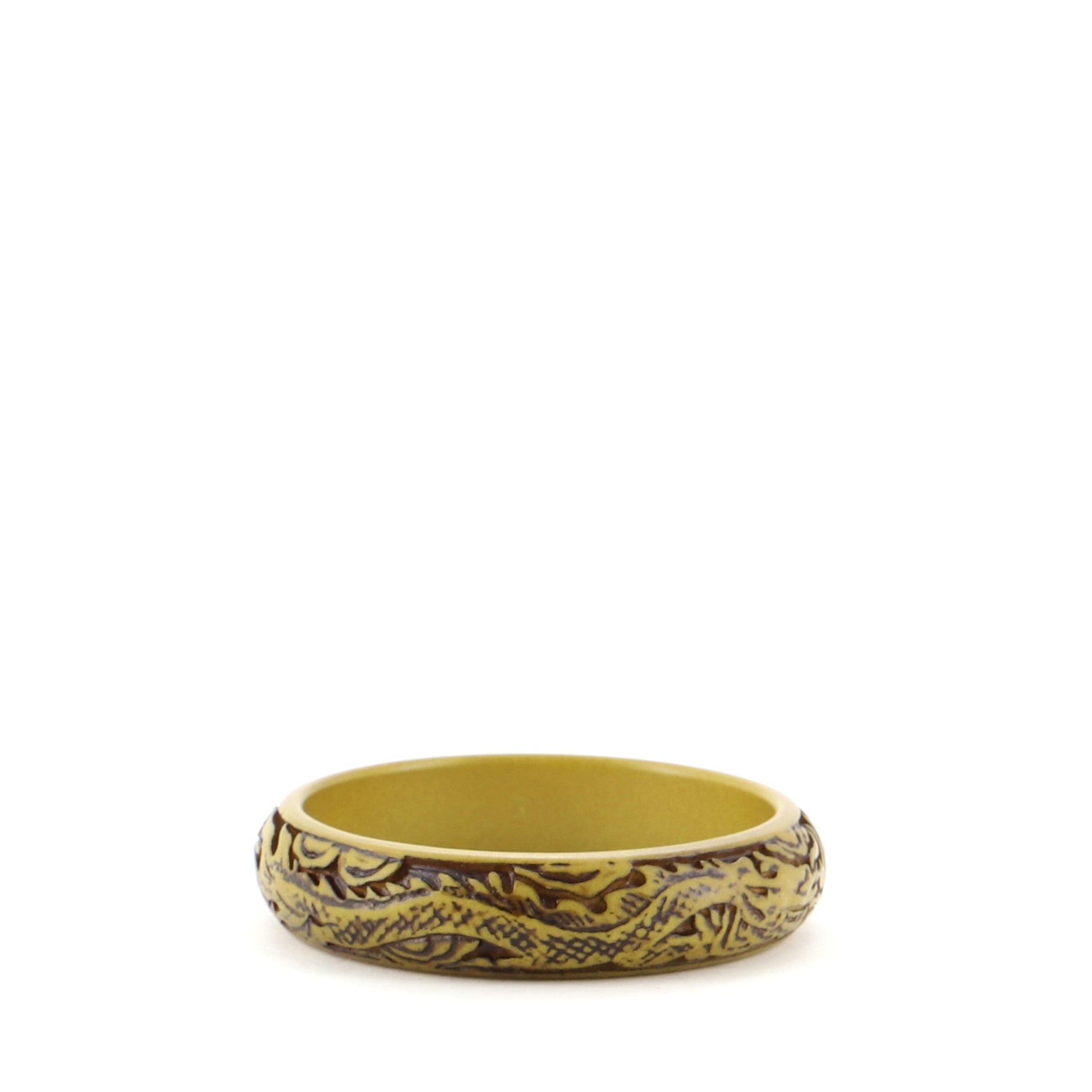 Logo Cuff Bracelet Carved Resin Thin