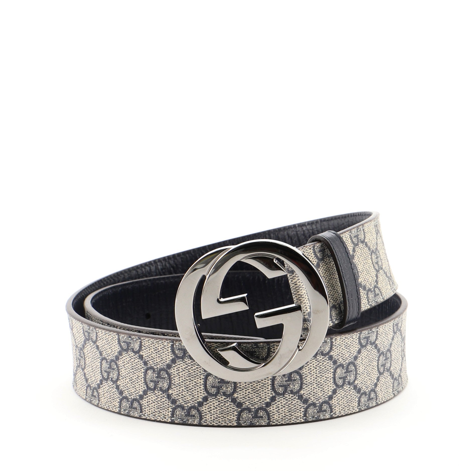 Interlocking G Belt GG Coated Canvas Wide 90