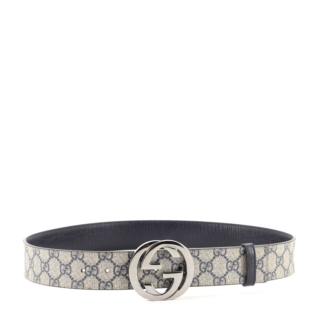 Interlocking G Belt GG Coated Canvas Wide 90