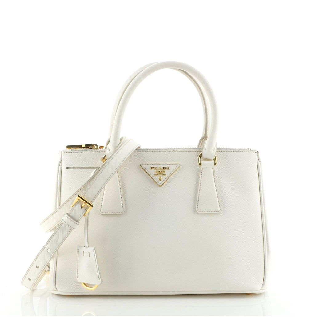 Double Zip Lux Tote Saffiano Leather Mini