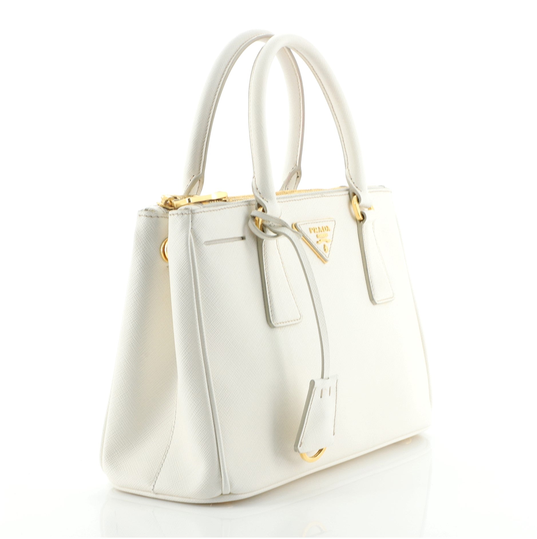 Double Zip Lux Tote Saffiano Leather Mini
