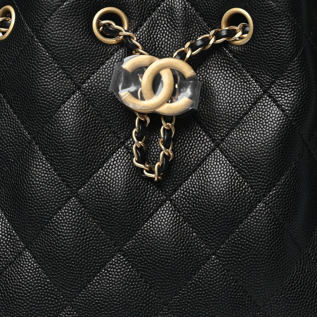 Caviar Quilted Small Chanel 25 Handbag Black