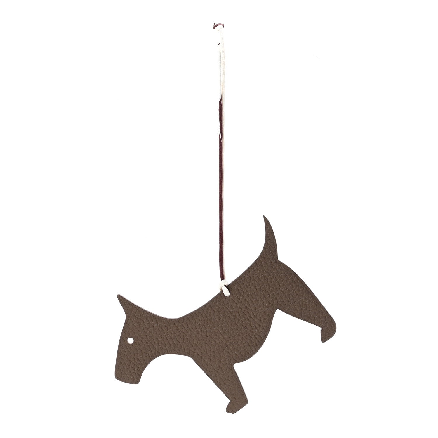 Togo Chevre Mysore Petit H Terrier Dog Bag Charm