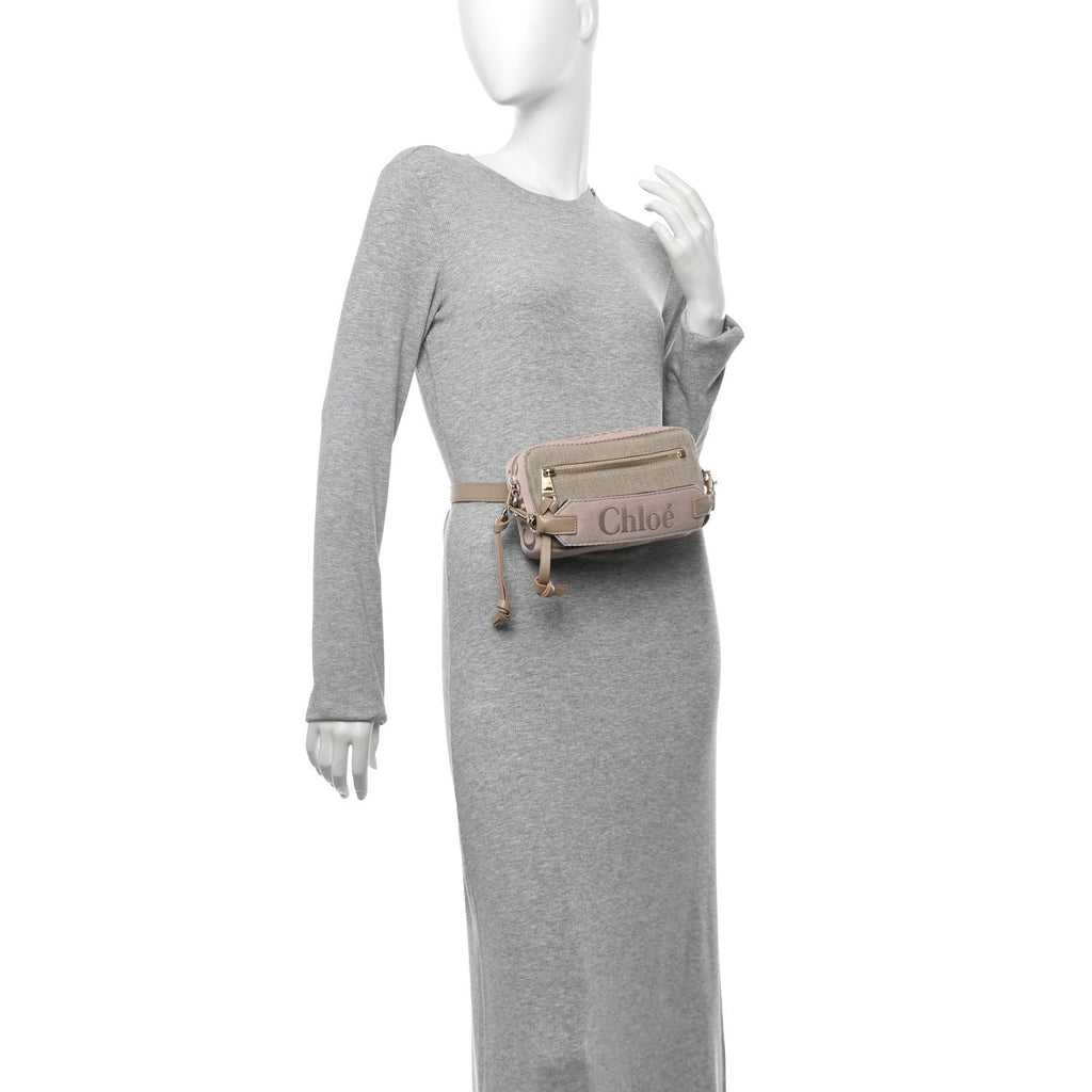 Linen Woody Belt Bag Blush Beige