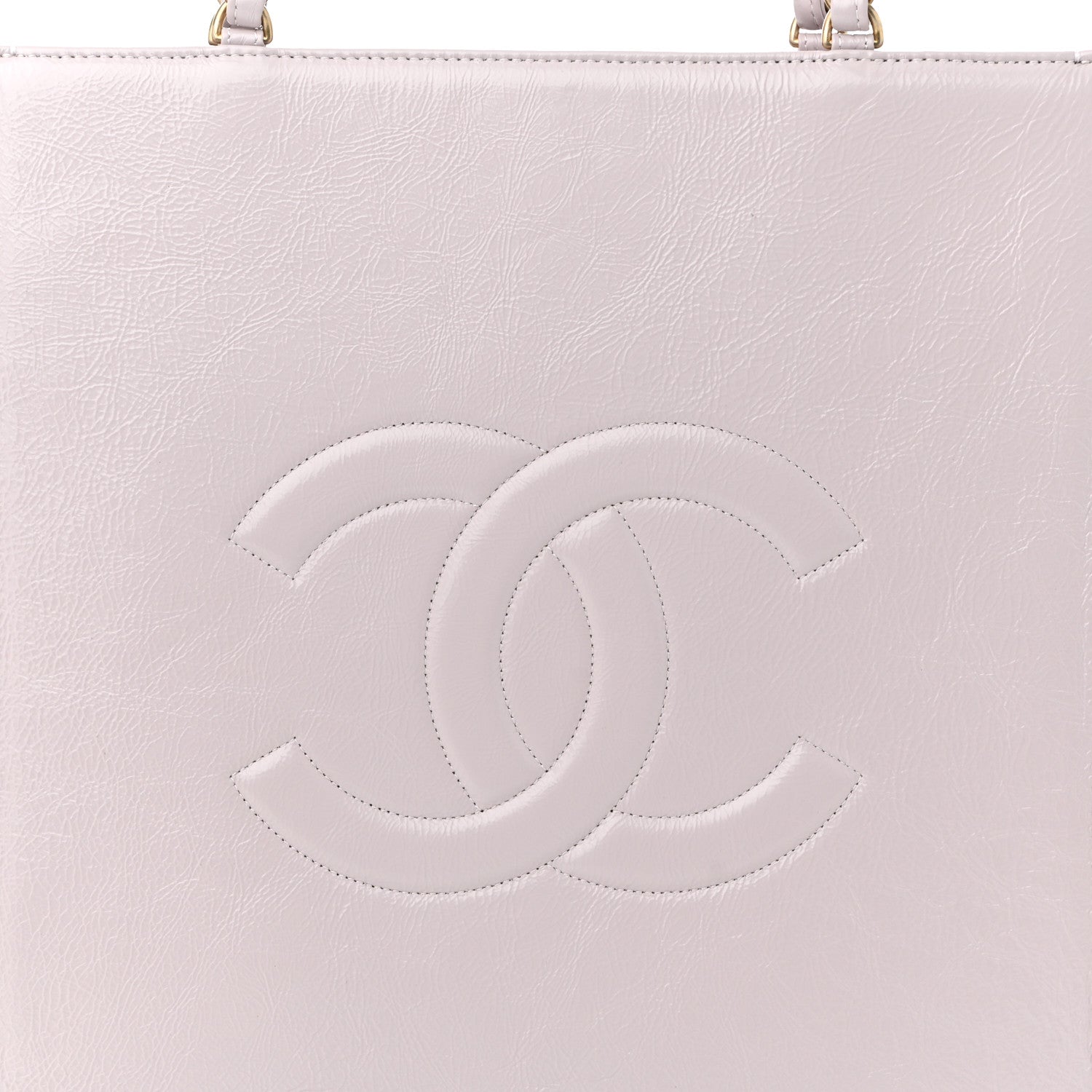 Shiny Aged Calfskin North South Shopping Bag Lilac