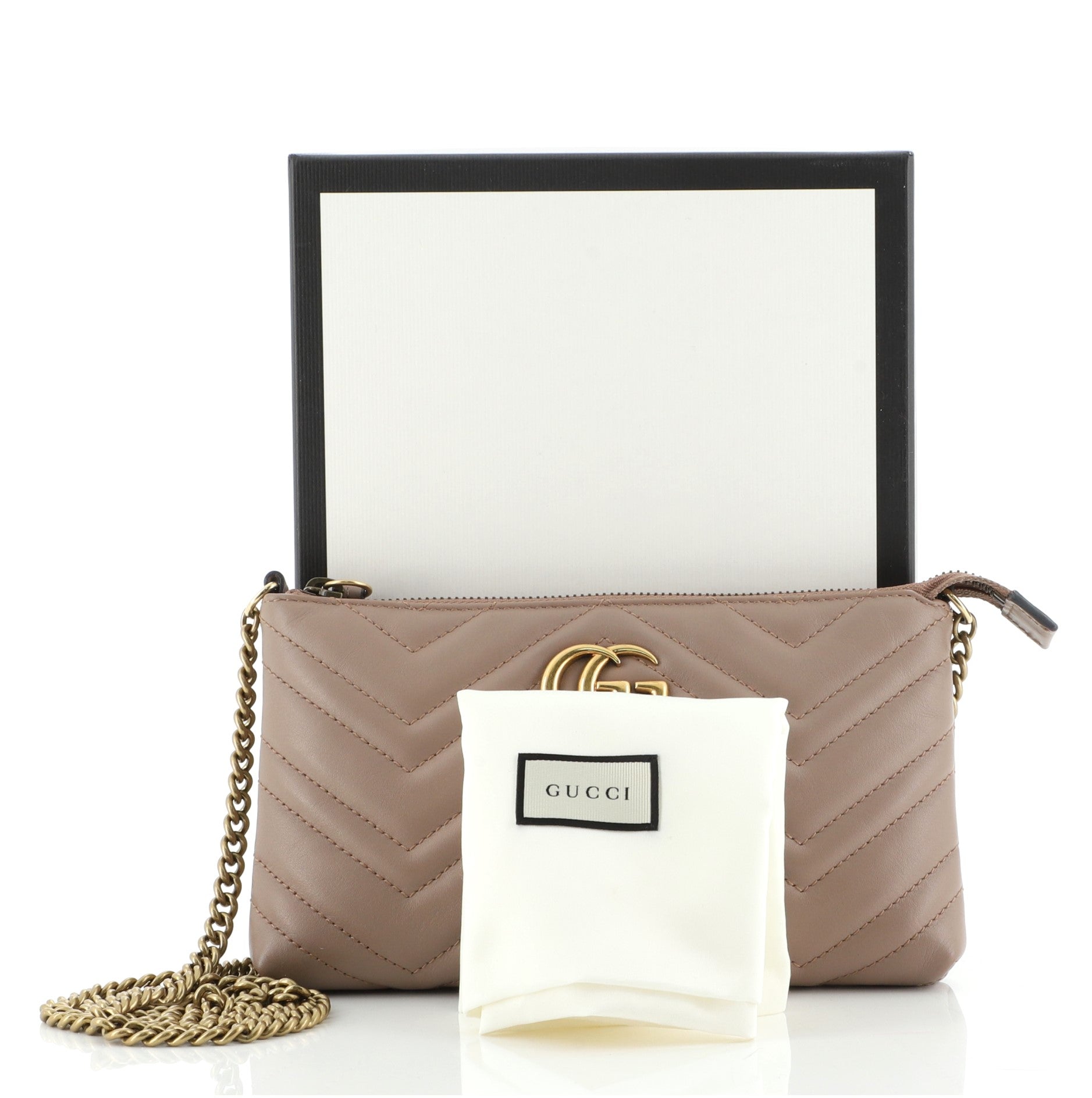 GG Marmont Chain Wallet Matelasse Leather Mini