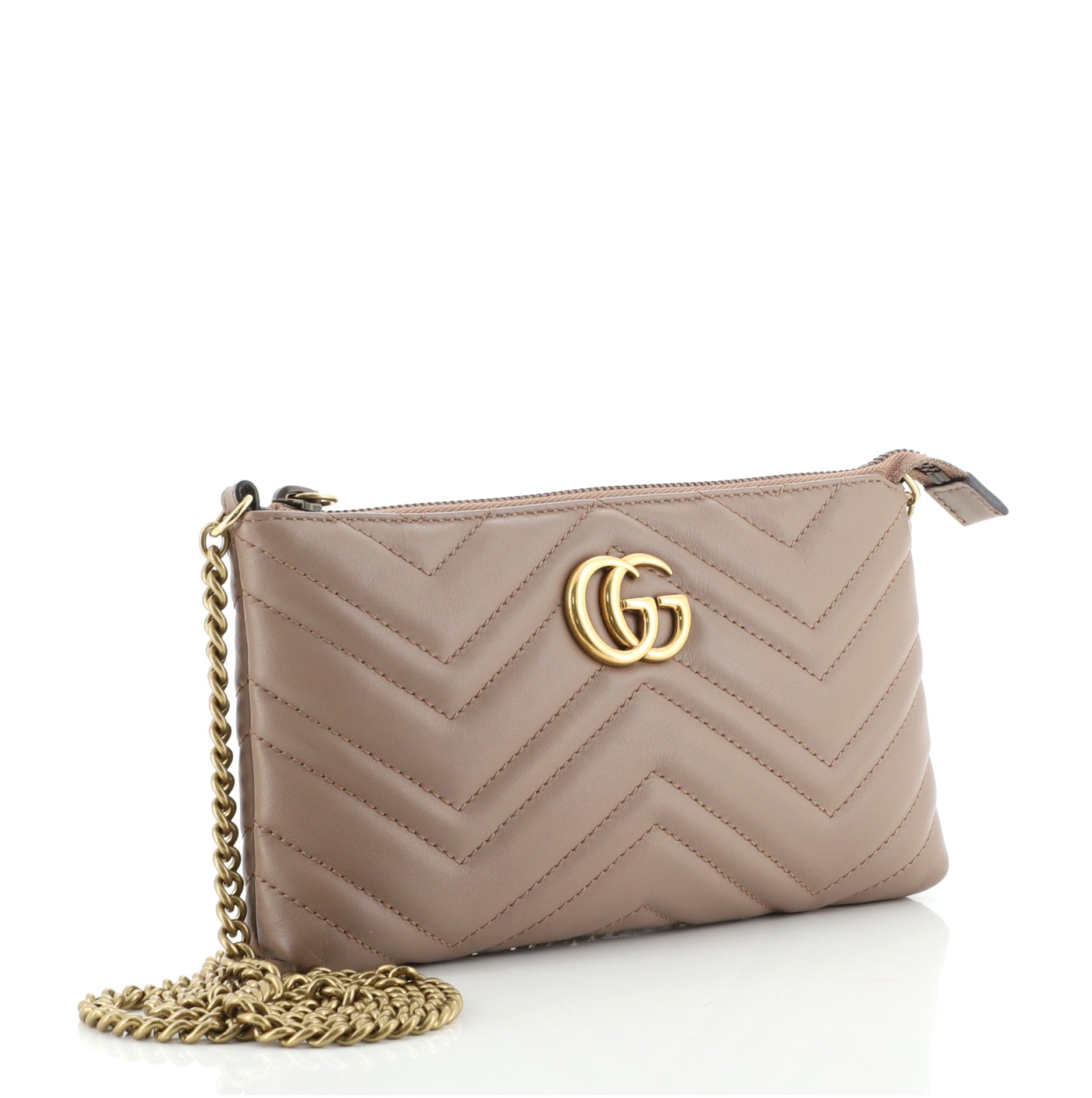 GG Marmont Chain Wallet Matelasse Leather Mini