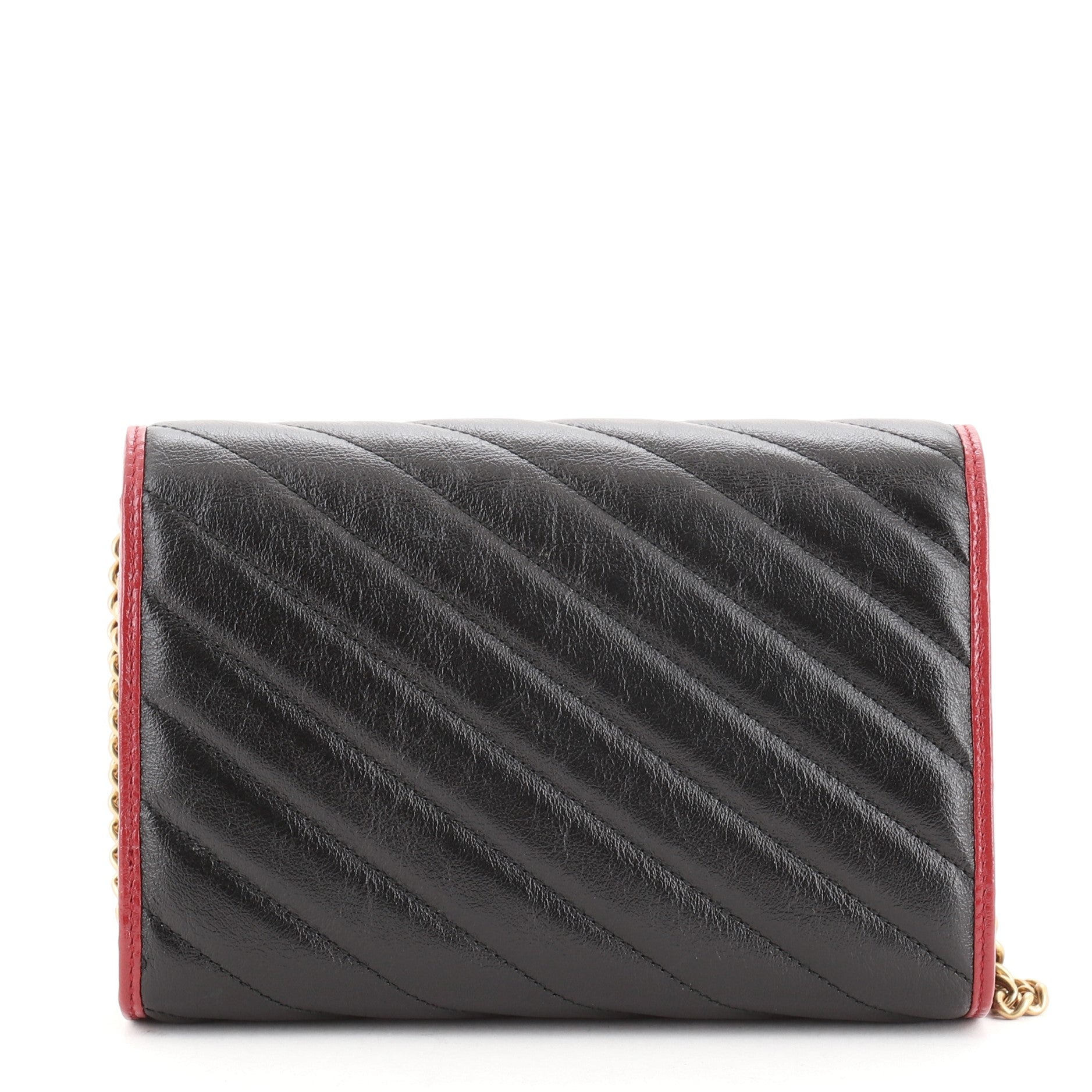 GG Marmont Chain Wallet Diagonal Quilted Leather Mini