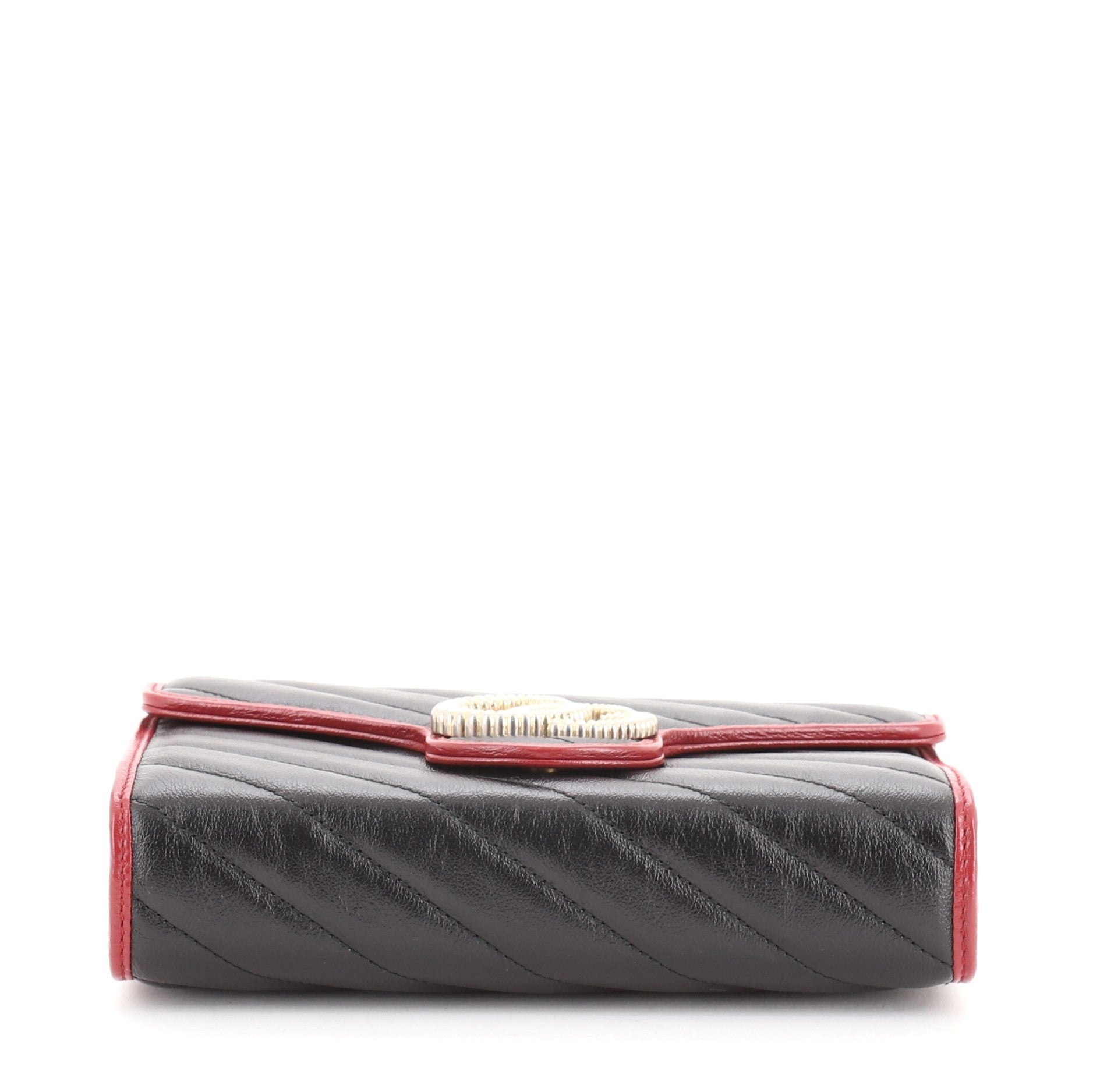 GG Marmont Chain Wallet Diagonal Quilted Leather Mini