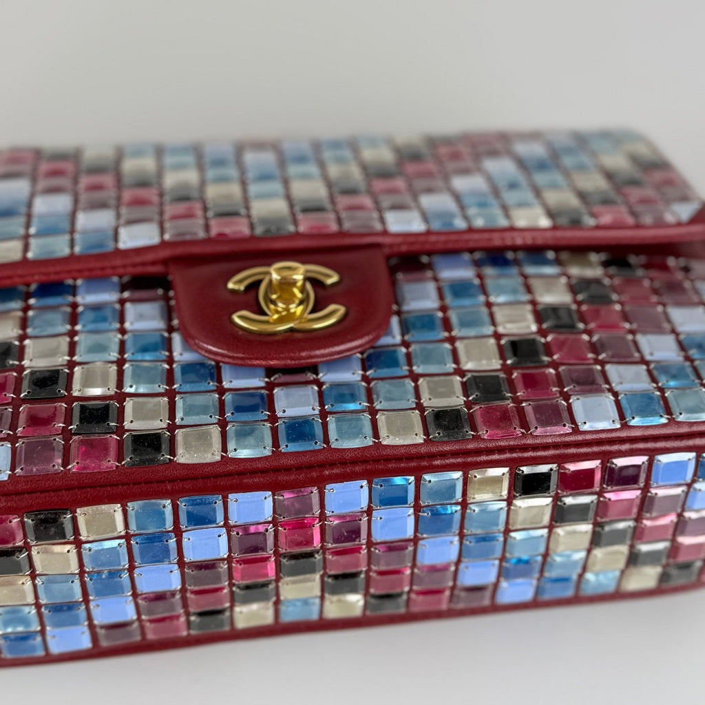 Chanel Runway Mosaic Medium Flap Bag in Red and Multicolor