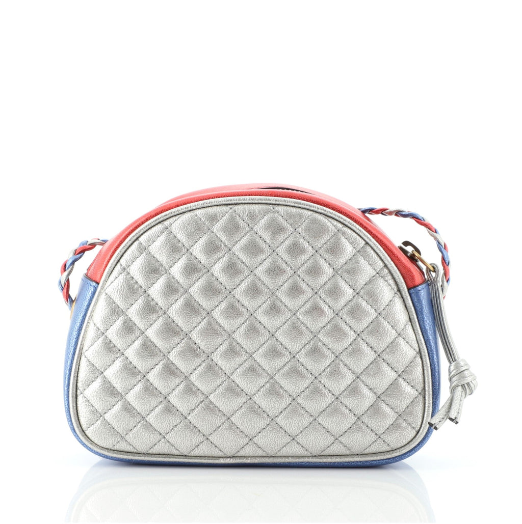 Trapuntata Camera Shoulder Bag Quilted Laminated Leather Mini