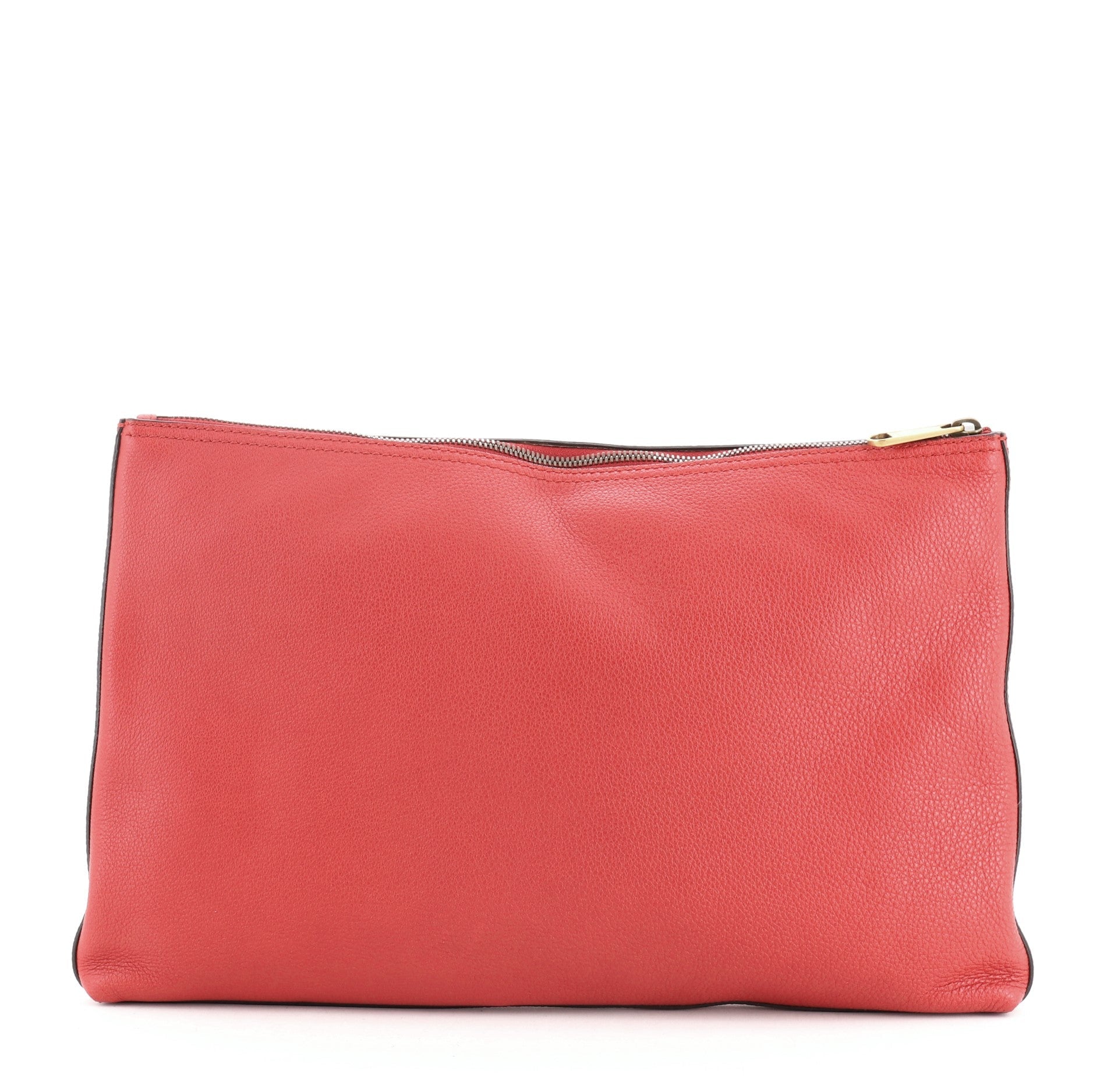Logo Portfolio Clutch Printed Leather Large