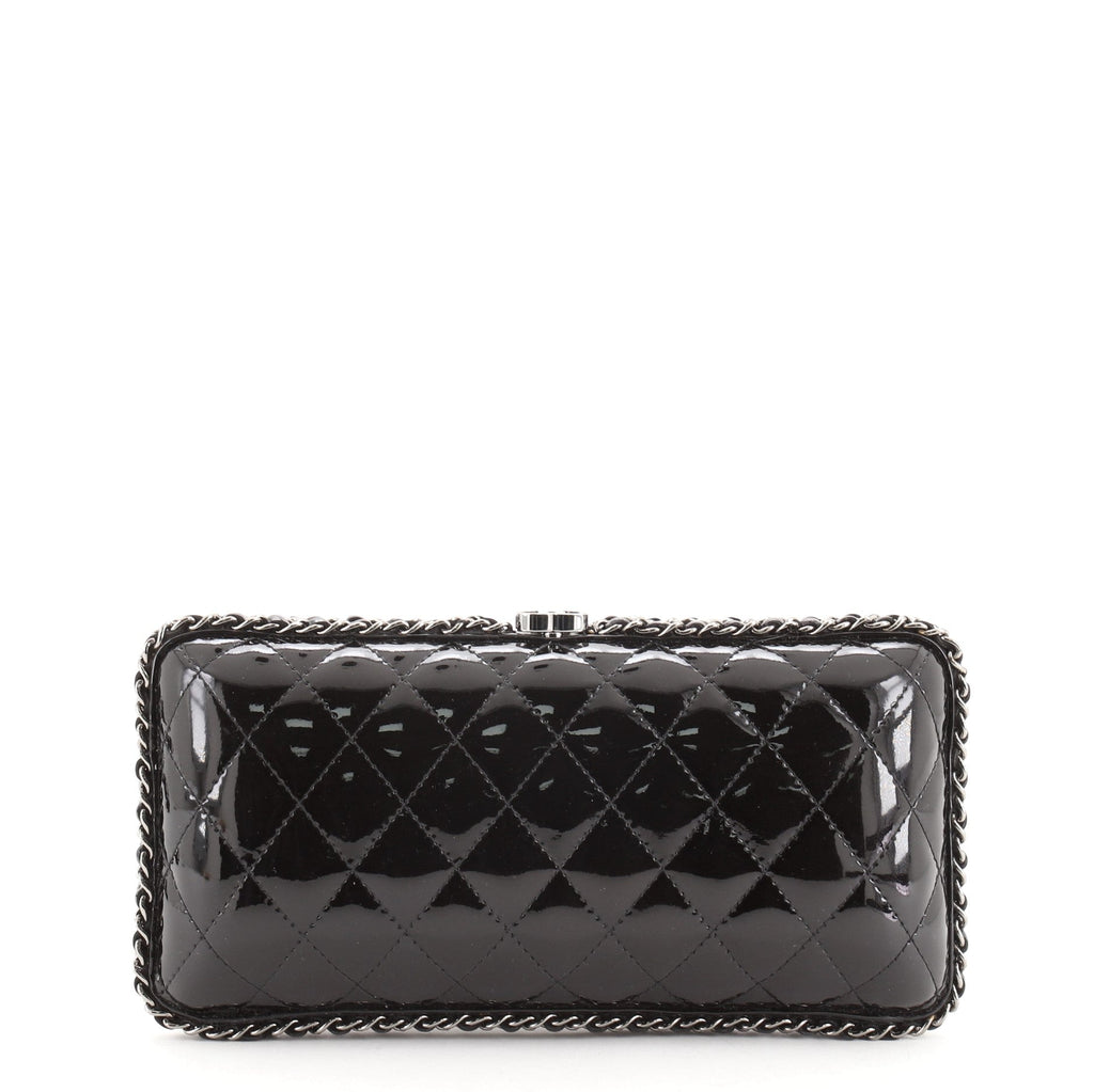 Chain Around Clutch Quilted Patent Small