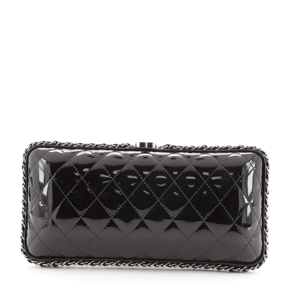 Chain Around Clutch Quilted Patent Small