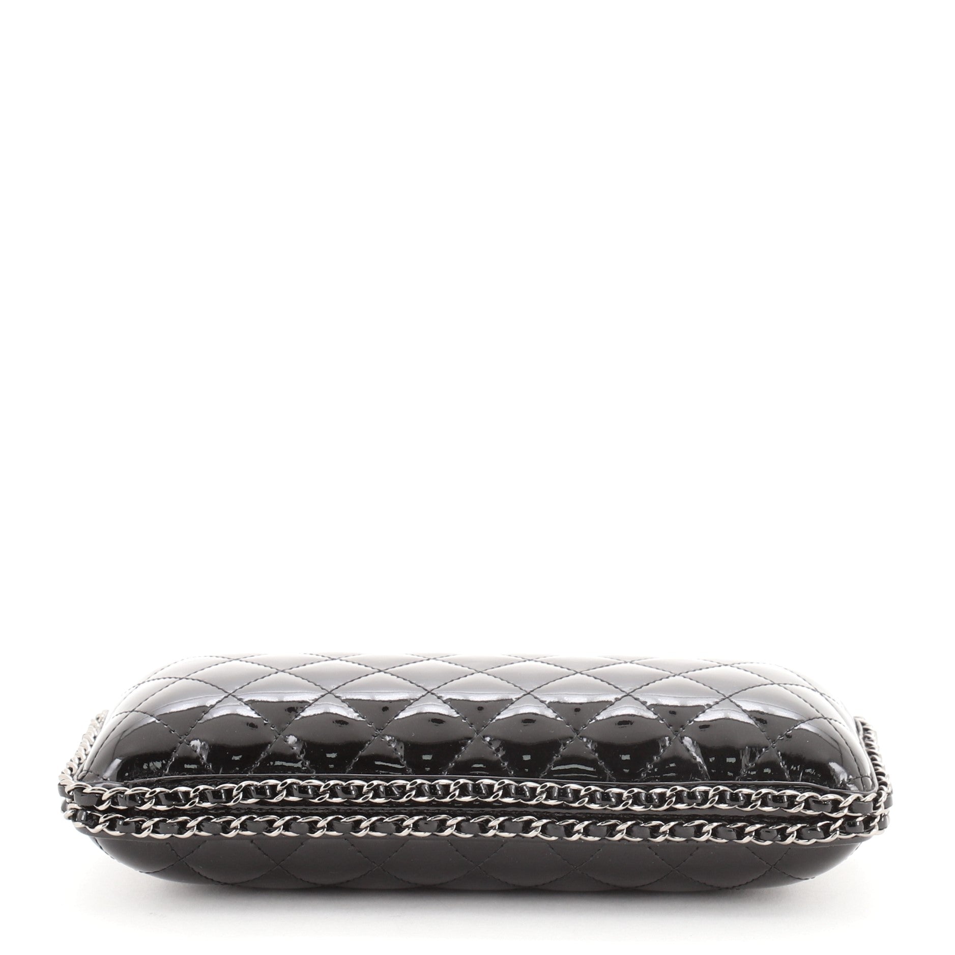 Chain Around Clutch Quilted Patent Small