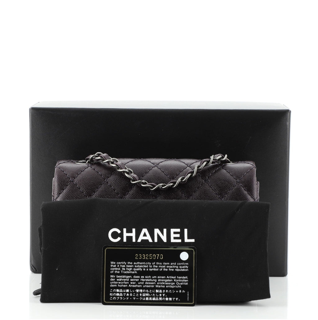 Classic Single Flap Bag Quilted Caviar Mini