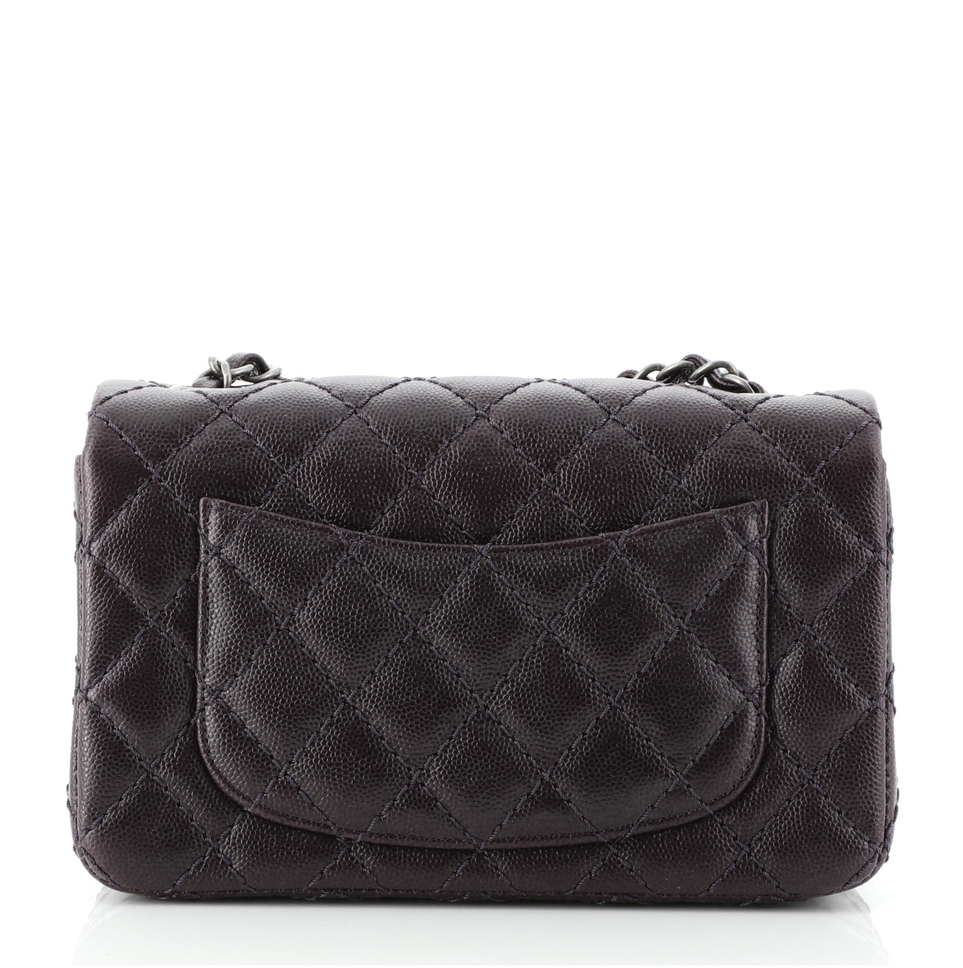 Classic Single Flap Bag Quilted Caviar Mini