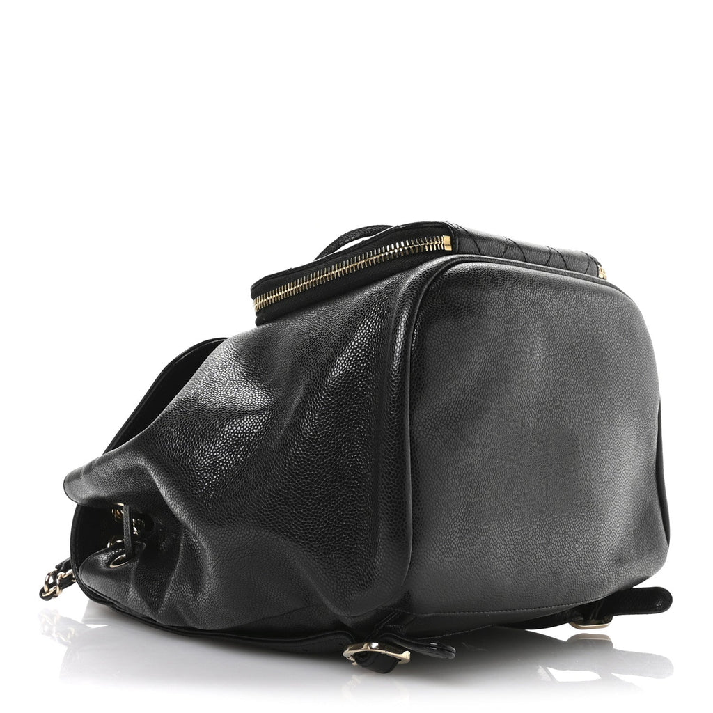Caviar Quilted Business Affinity Backpack Black