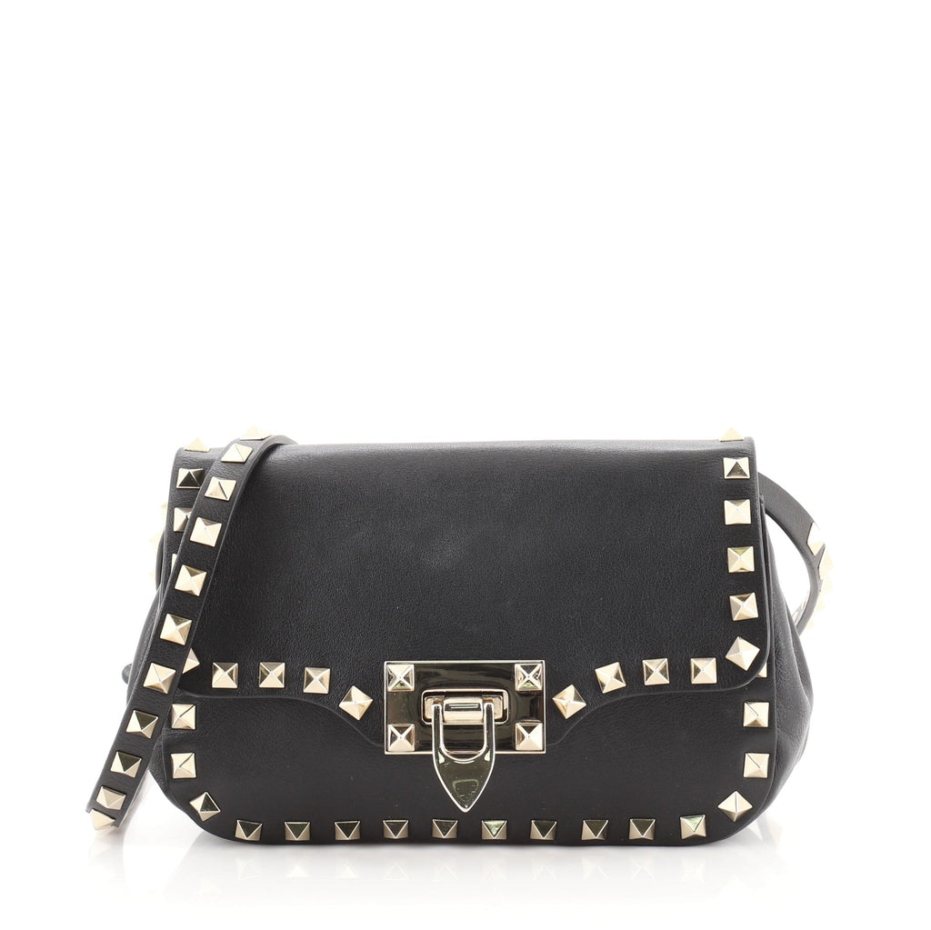 Rockstud Flip Lock Flap Bag Leather Mini